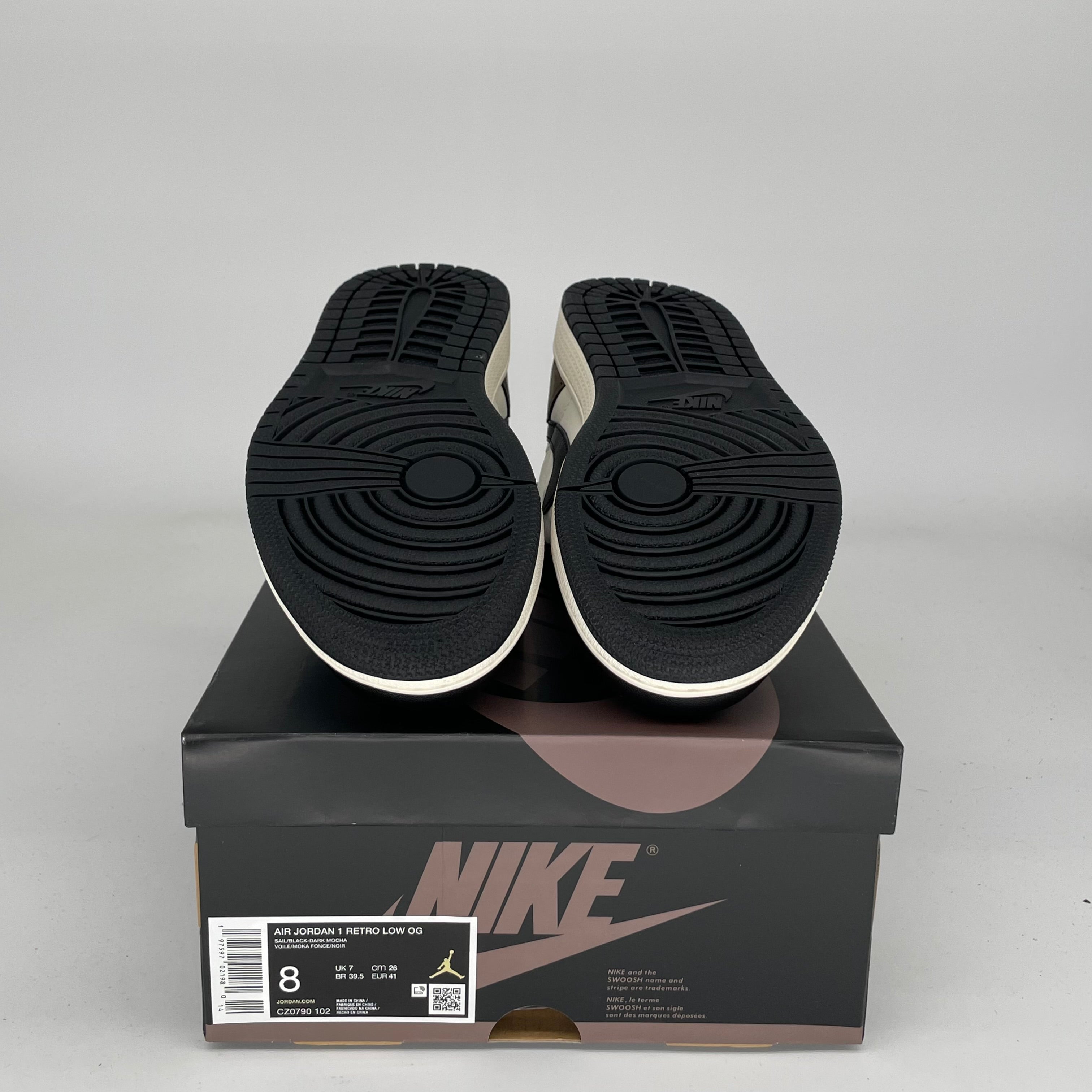 Air Jordan 1 Low Mocha Men's Sneakers - Size 8 (CZ0790-102) | Retro Basketball Shoes for Casual Wear & Street Style