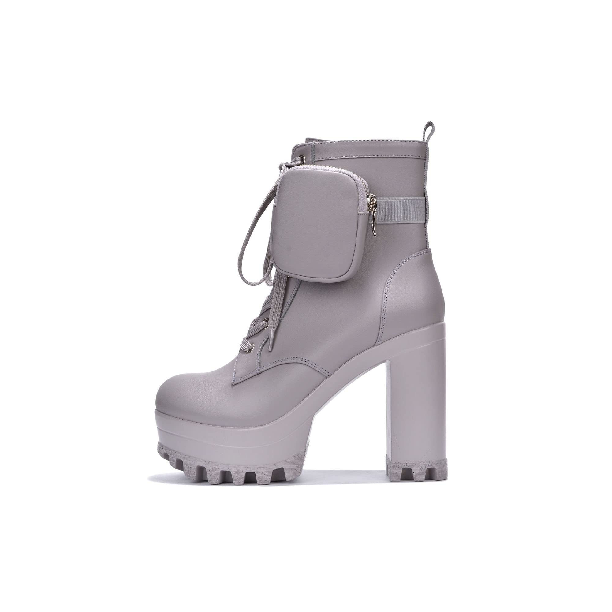 Cape Robbin Monik Platform Chelsea Ankle Boots for Women - Chunky Block Heel Booties with Pocket | Stylish & Comfortable Footwear for Casual Outings, Work & Night Out