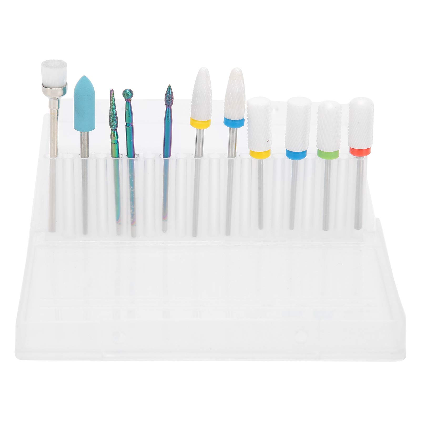 11pcs Ceramic Nail Drill Bit Set - Professional Nail Sanding Heads for Manicurists & Nail Salons | Perfect for Acrylic Nails, Gel Polish Removal & Nail Art Design