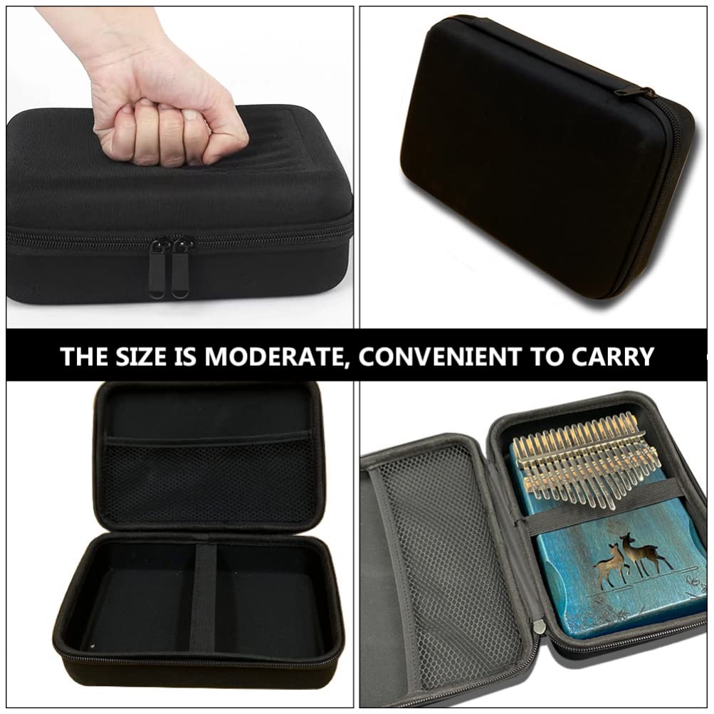 17 Key Kalimba Case - Shockproof Thumb Piano Holder Bag with Mesh, EVA Storage Box for 17-Key Kalimba - Perfect for Travel, Practice & Performance Accessories