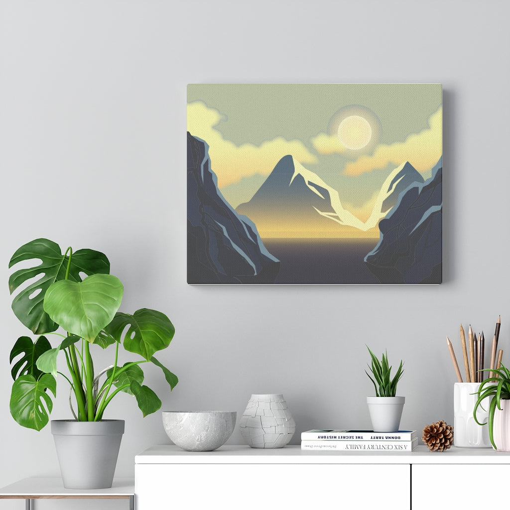 Scenic Mountain Wall Art Canvas - Modern Home Decor for Living Room & Bedroom - Perfect for Nature Lovers & Interior Design