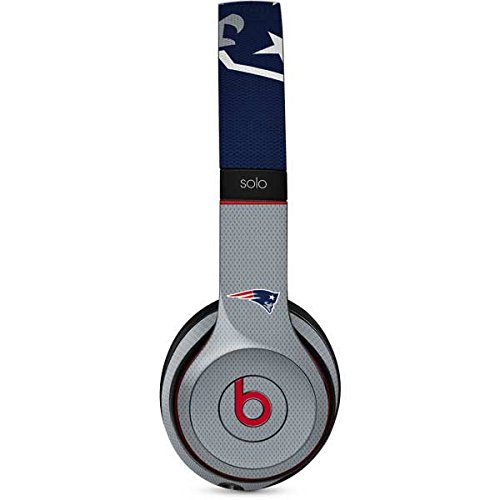 Officially Licensed NFL New England Patriots Zone Block Decal Skin for Beats Solo 2 Wireless Headphones - Durable Vinyl Sticker for Sports Fans, Music Lovers & Patriots Supporters