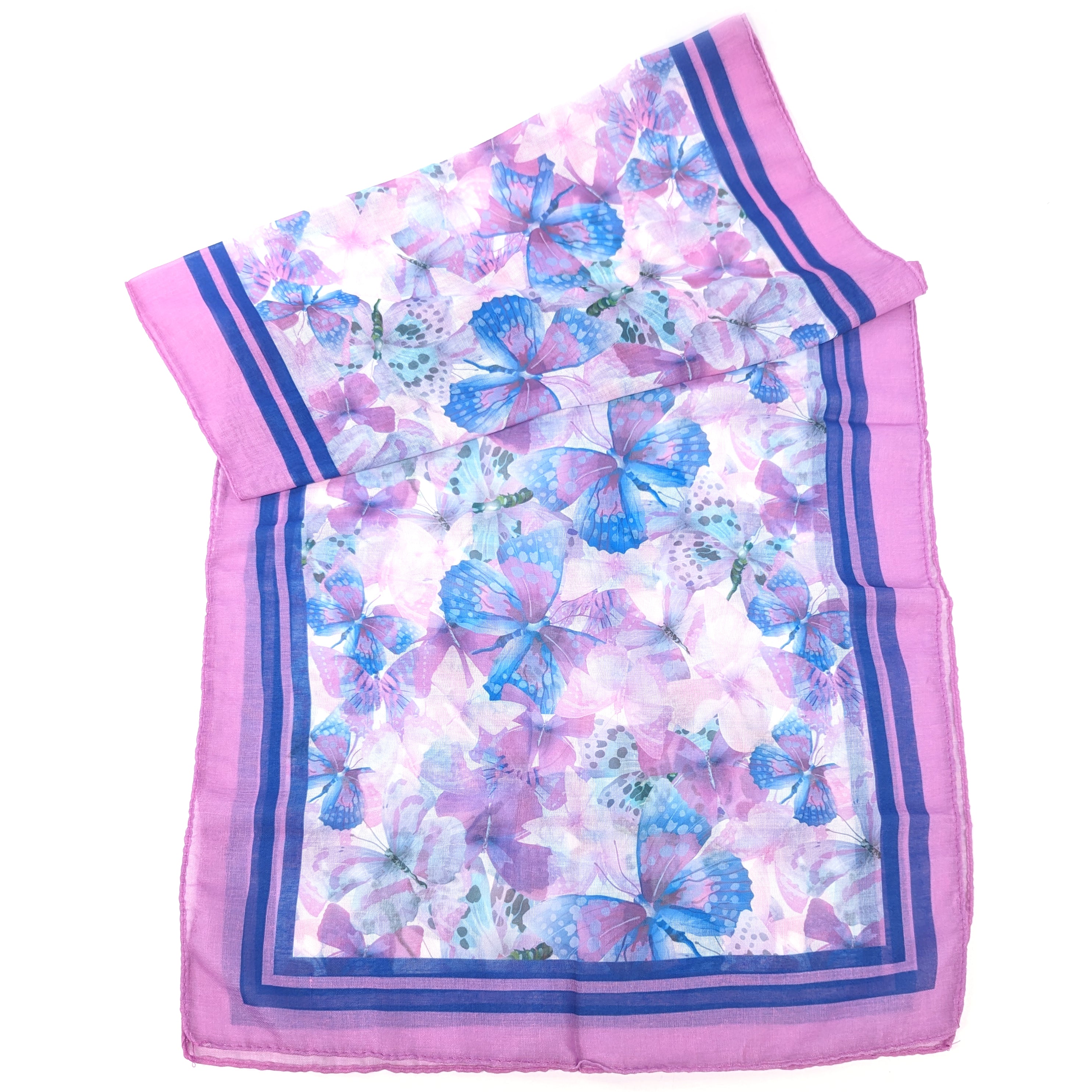 Flutter of Butterflies Dusky Cobalt Wall Tapestry - 50x180cm Boho Home Decor for Bedroom, Living Room & Dorm