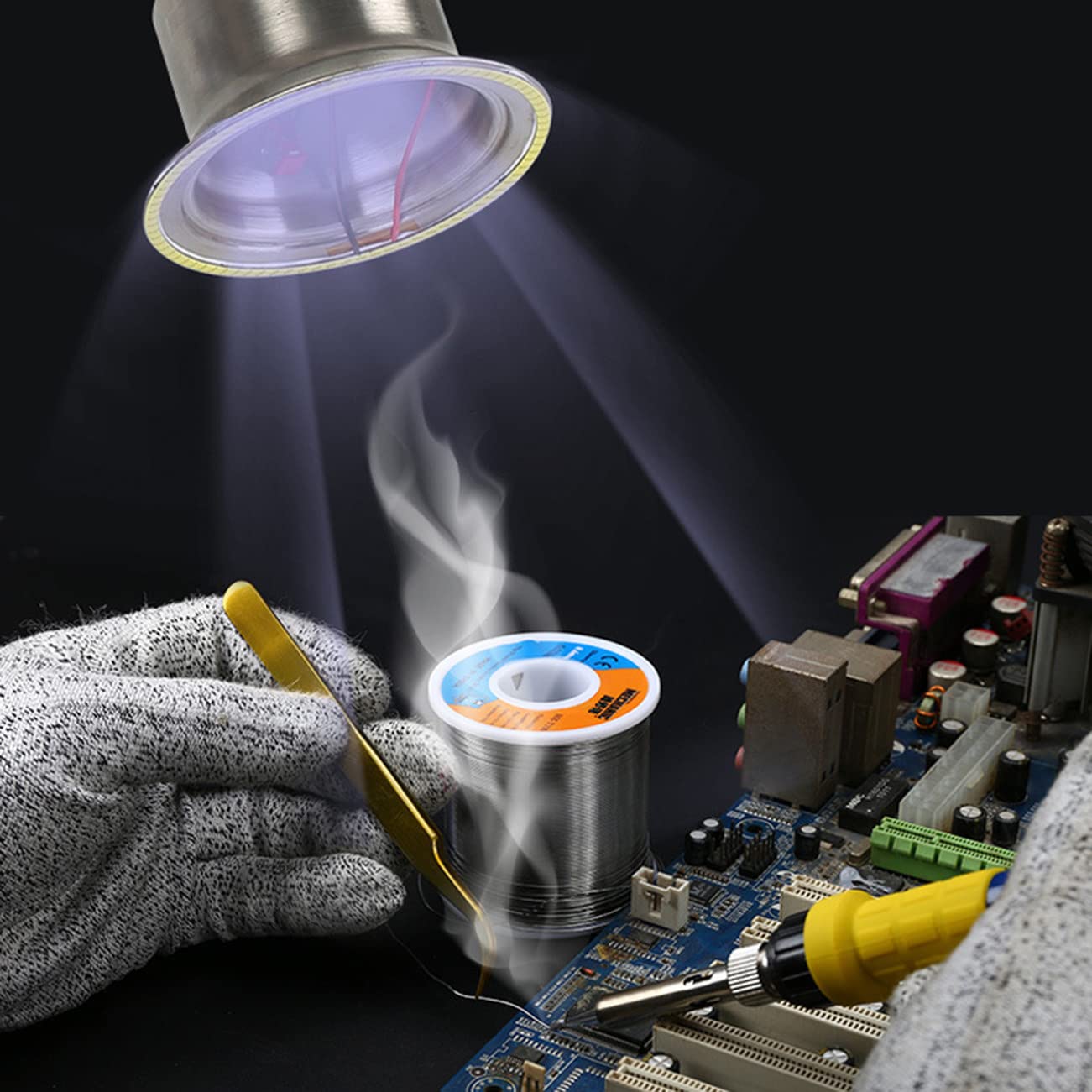 150W Fume Extractor for Nail Dust & Soldering Smoke - Portable Dust Collector for DIY, Welding, Phone Repair & Beauty Salon Use