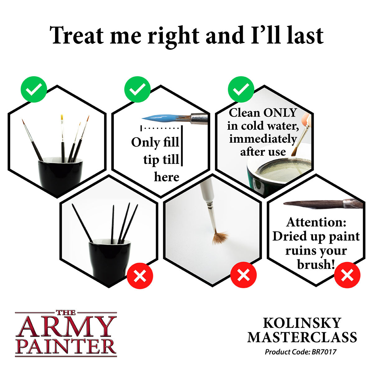 Wargamer Brush: Masterclass Paint Brush Set for Miniature Painting - Perfect for Tabletop Gaming, Warhammer, and Model Kits