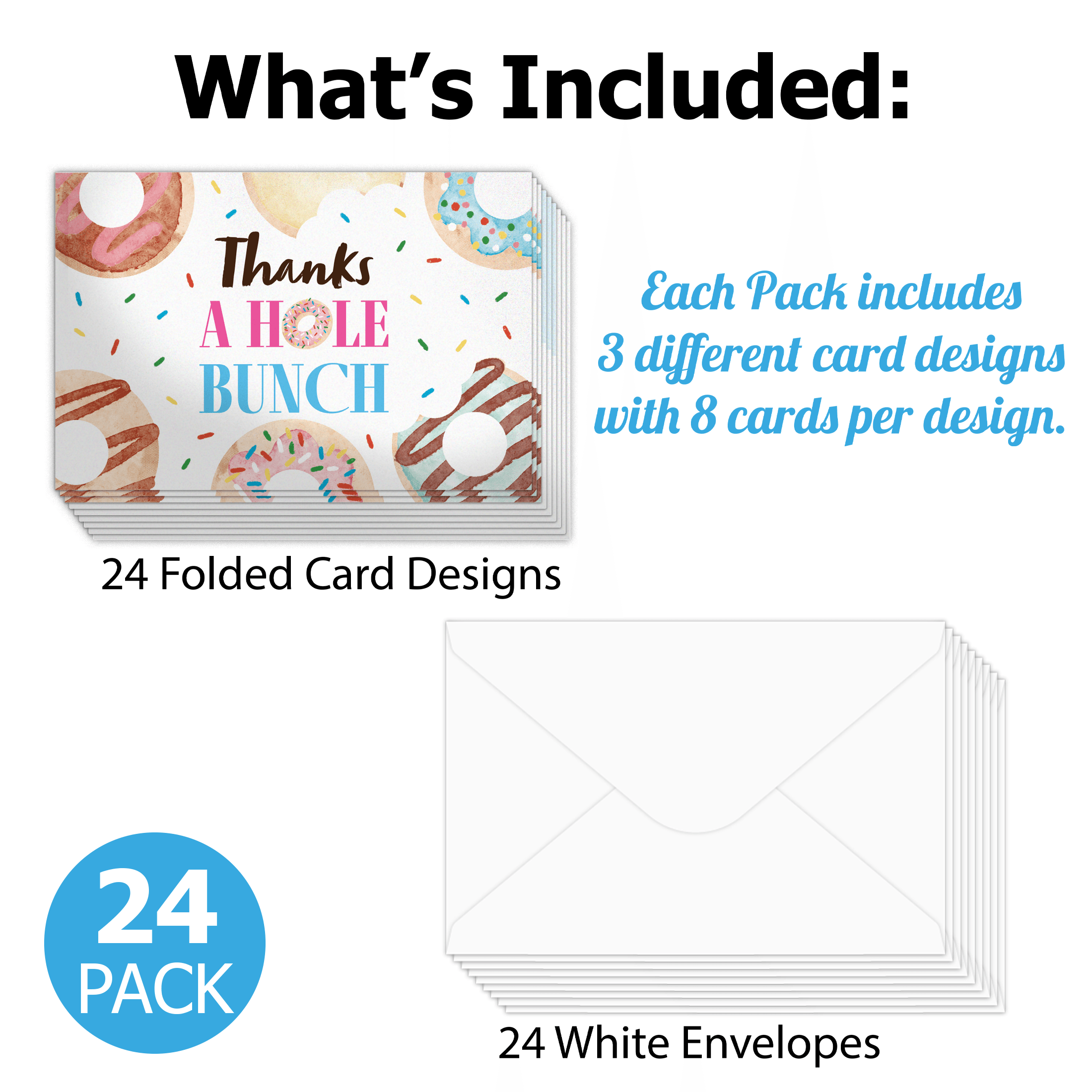 Sweet Thank You Cards with Envelopes - Elegant Greeting Cards for Birthday, Wedding, Baby Shower & Appreciation Gifts - Perfect for Teachers, Friends & Family