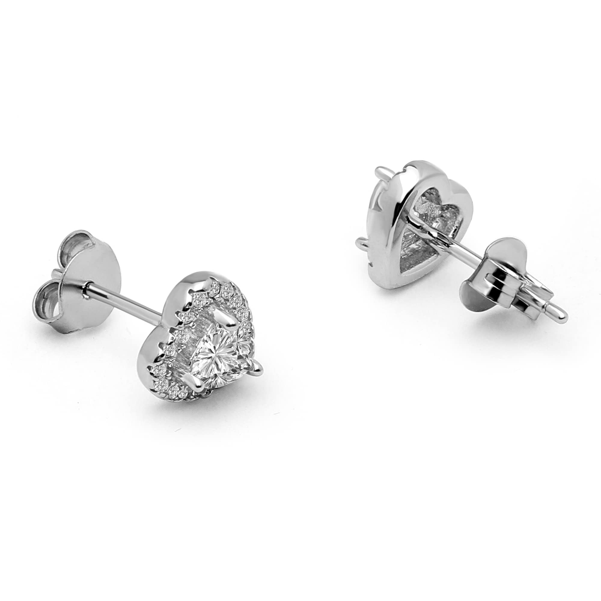 GIVA 925 Sterling Silver Heart Stud Earrings for Women | Authentic 925 Stamped Jewelry with Certificate | Perfect Gift for Girlfriend, Wife, Daughter | Valentine's Day, Anniversary, Birthday Present | Hypoallergenic & Tarnish-Resistant | 6 Month Warranty | Ideal for Date Nights, Parties, and Special Occasions