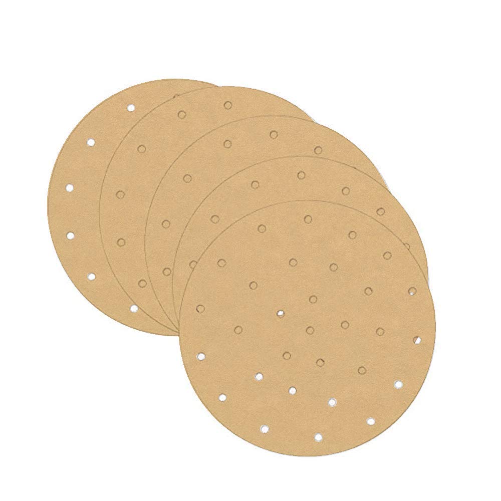 200pcs 8.5 Inch Unbleached Perforated Air Fryer Parchment Paper Liners - Square Non-Stick Baking Sheets for Air Fryers, Steaming Baskets, Ovens & Meal Prep (Brown) | Perfect for Healthy Cooking, Roasting Vegetables & Reheating Leftovers