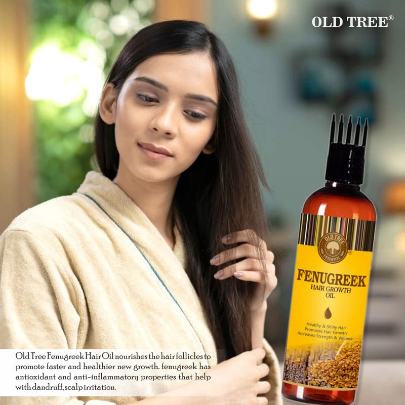 100% Pure Fenugreek Oil for Hair Growth & Skin Care (3.4oz) - Anti-Dandruff & Hair Fall Control Treatment for Men & Women - Natural Carrier Oil for Moisturizing Dry Scalp & Face - Perfect for DIY Hair Masks & Aromatherapy