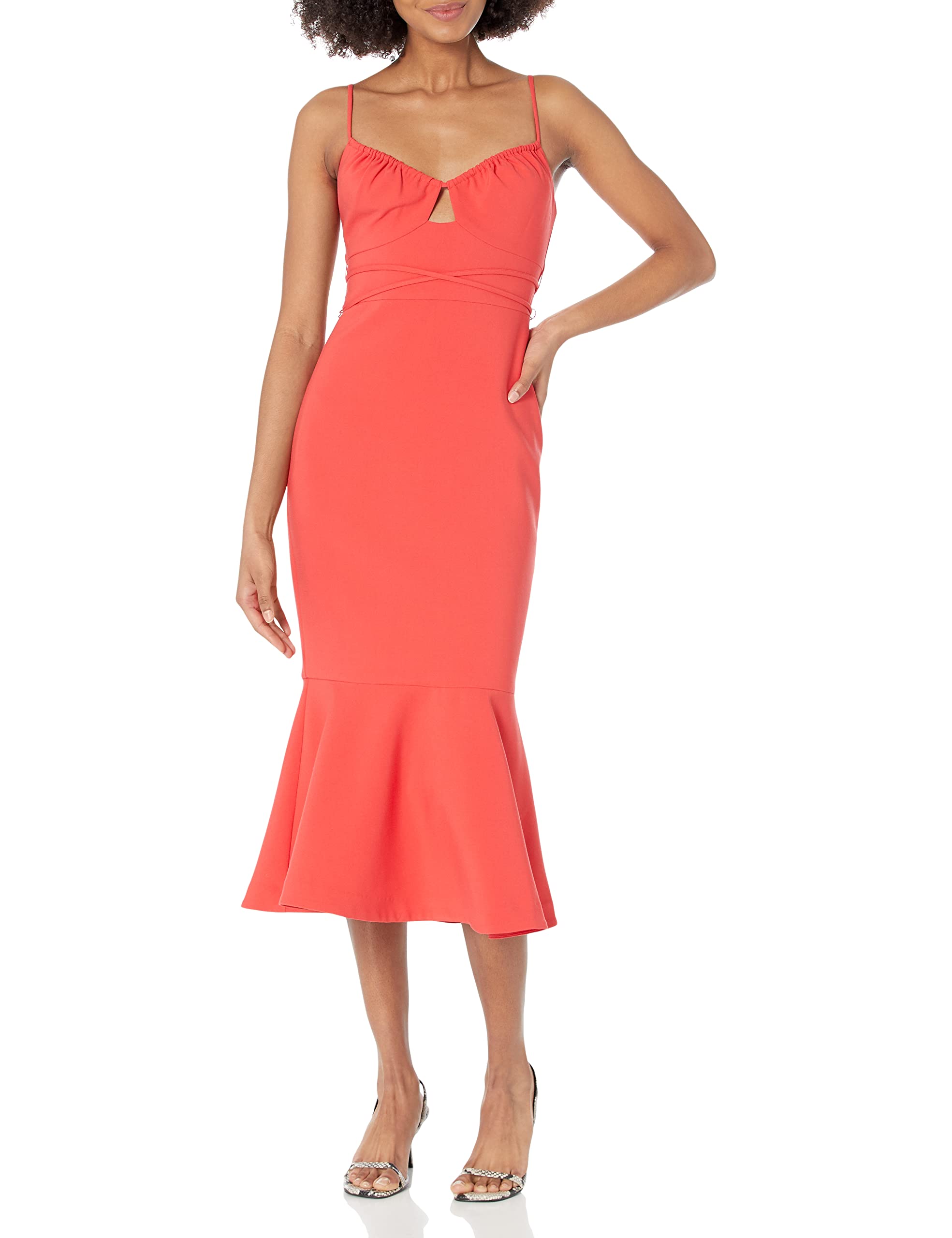 LIKEY Women's Kiki Dress - Flowy Summer Midi Dress with Short Sleeves, Casual & Party Wear for Beach, Vacation, Date Night and Office Outfits
