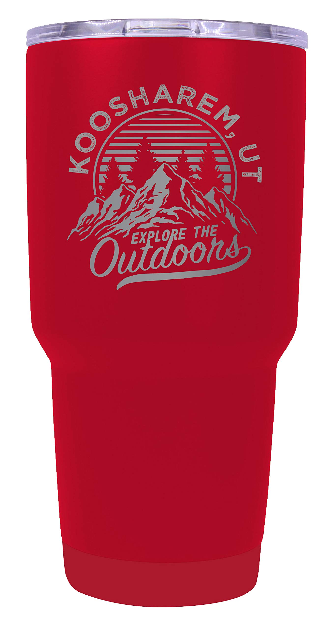 R&R Imports Koosharem Utah Souvenir - 24oz Insulated Stainless Steel Tumbler with Laser Engraving, Red - Perfect for Travel, Camping & Outdoor Adventures