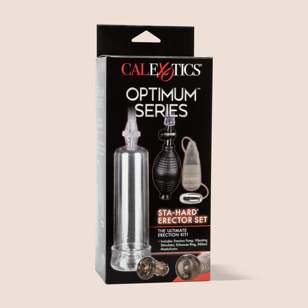 Optimum Series™ Sta Hard® Pump Set - Penis Pump, Egg Vibrator, Cock Ring & Male Masturbator for Enhanced Pleasure & Performance - Perfect for Solo Play & Couples Intimacy
