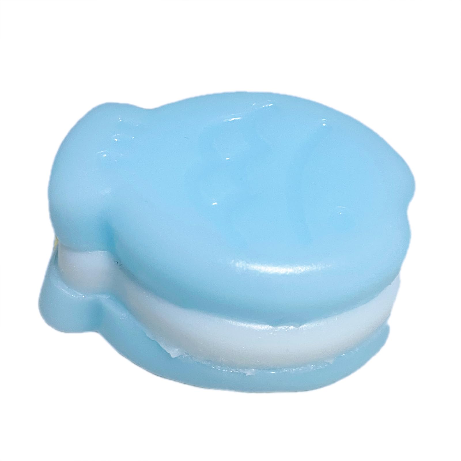 Heeli 3-Layer Taiyaki Squishy Toy - Cute Fish-Shaped Stress Relief Squeeze Toy, Soft Silicone Sensory Fidget Toy for Kids & Adults - Perfect Gift for Anxiety Relief, Office, or Home Relaxation (Blue & White, 1PC)