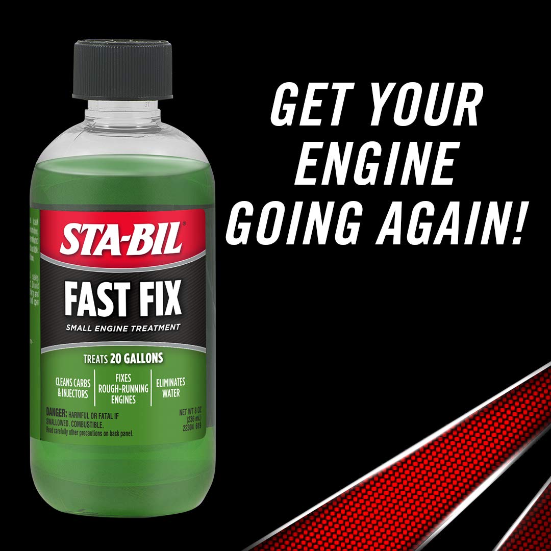 STA-BIL Fast Fix Small Engine Treatment - 8oz (12 Pack) | Carburetor & Fuel Injector Cleaner for Rough Running Engines | Eliminates Water & Improves Performance | Ideal for Lawn Mowers, Generators & Outdoor Power Equipment
