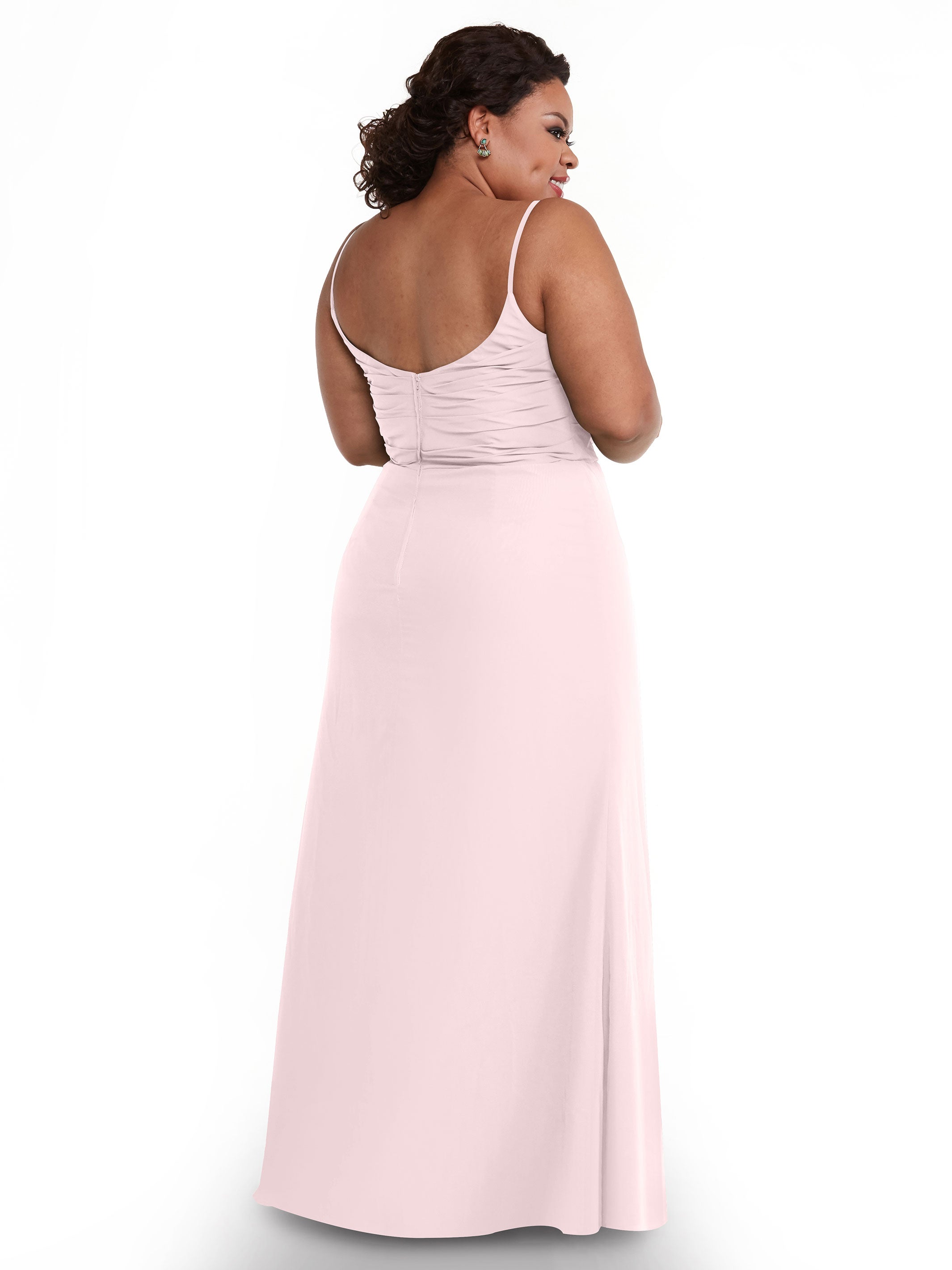 Elegant 80169 Chiffon Sheath Bridesmaid Dress with Pleated Bodice - Perfect for Weddings, Formal Events & Special Occasions