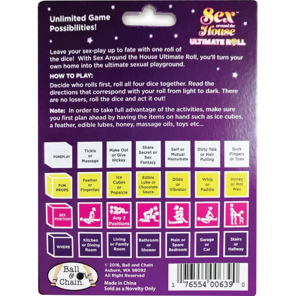 Ball and Chain 77574: Intimate Dice Game for Couples - Spice Up Your Relationship with Fun Bedroom Activities for Date Nights & Romantic Evenings