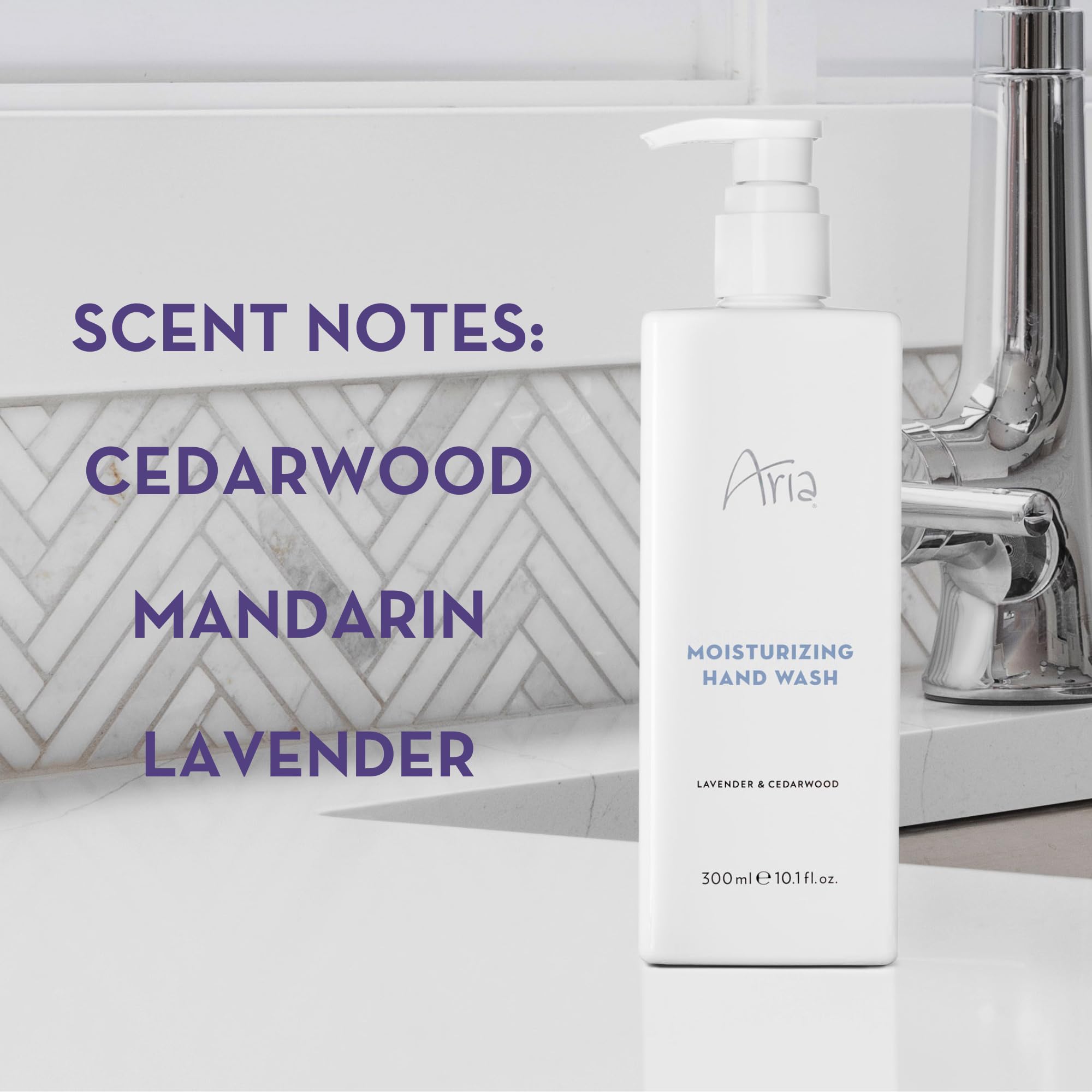 Aria Skin Care Set - Hand Wash & Body Lotion - Cedarwood Scent - Hotel Amenities for Spa & Home Use