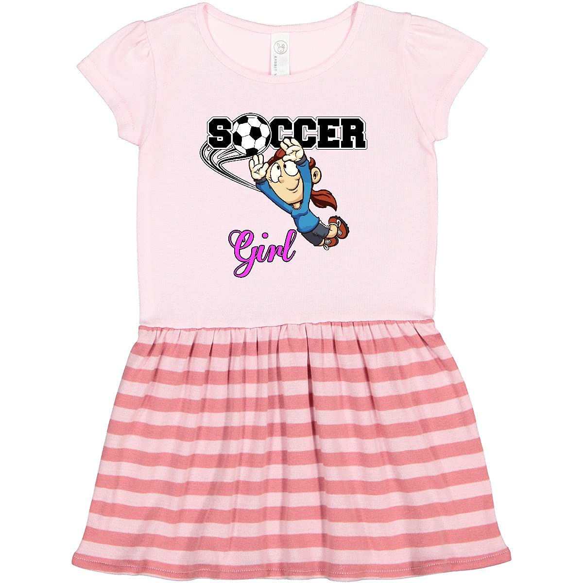 Inktastic Soccer Girl Goalie Toddler Dress - Cute & Comfortable Goalie Outfit for Toddler Girls - Perfect for Soccer Games, Practice & Playdates