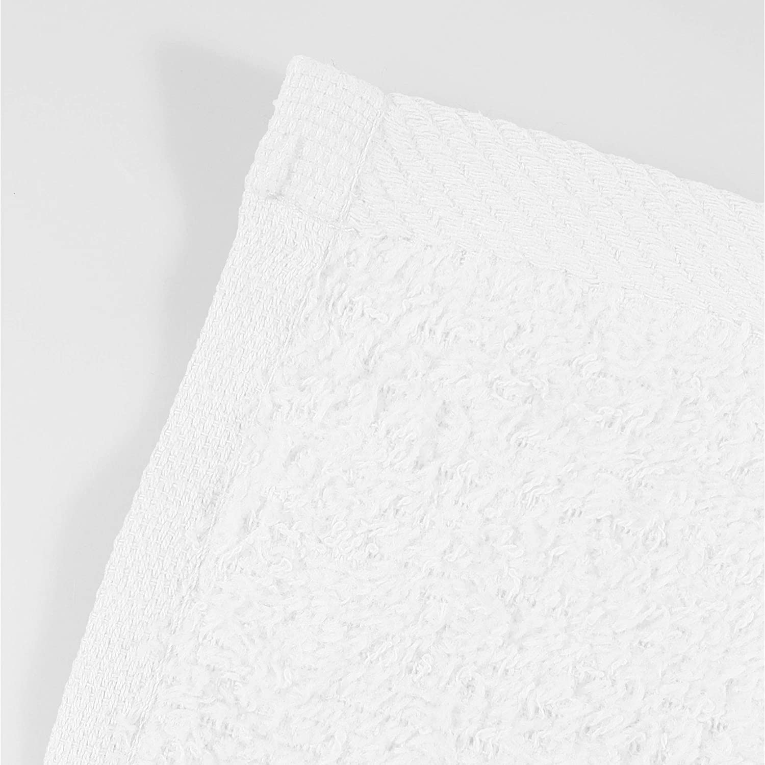 12-Pack Premium 100% Cotton Fingertip Hand Towels - Soft Washcloths (11x18 Inches) for Kitchen, Bathroom & Spa - White Hemmed Face Towels for Makeup Removal, Baby Care & Gentle Cleansing