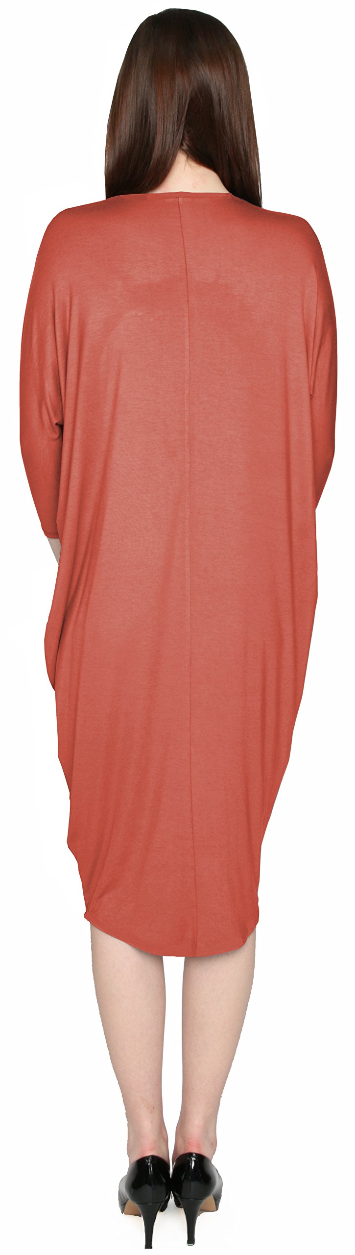 BABY O Women's Modest Cover Up Comfy Midi Long Cocoon Dress - Made in USA | Perfect for Beach, Church & Casual Wear