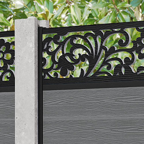 Classic Eden Fence Panel - Mid Grey for Existing Concrete Posts | Durable Garden Fencing Solution for Backyard Privacy & Landscaping