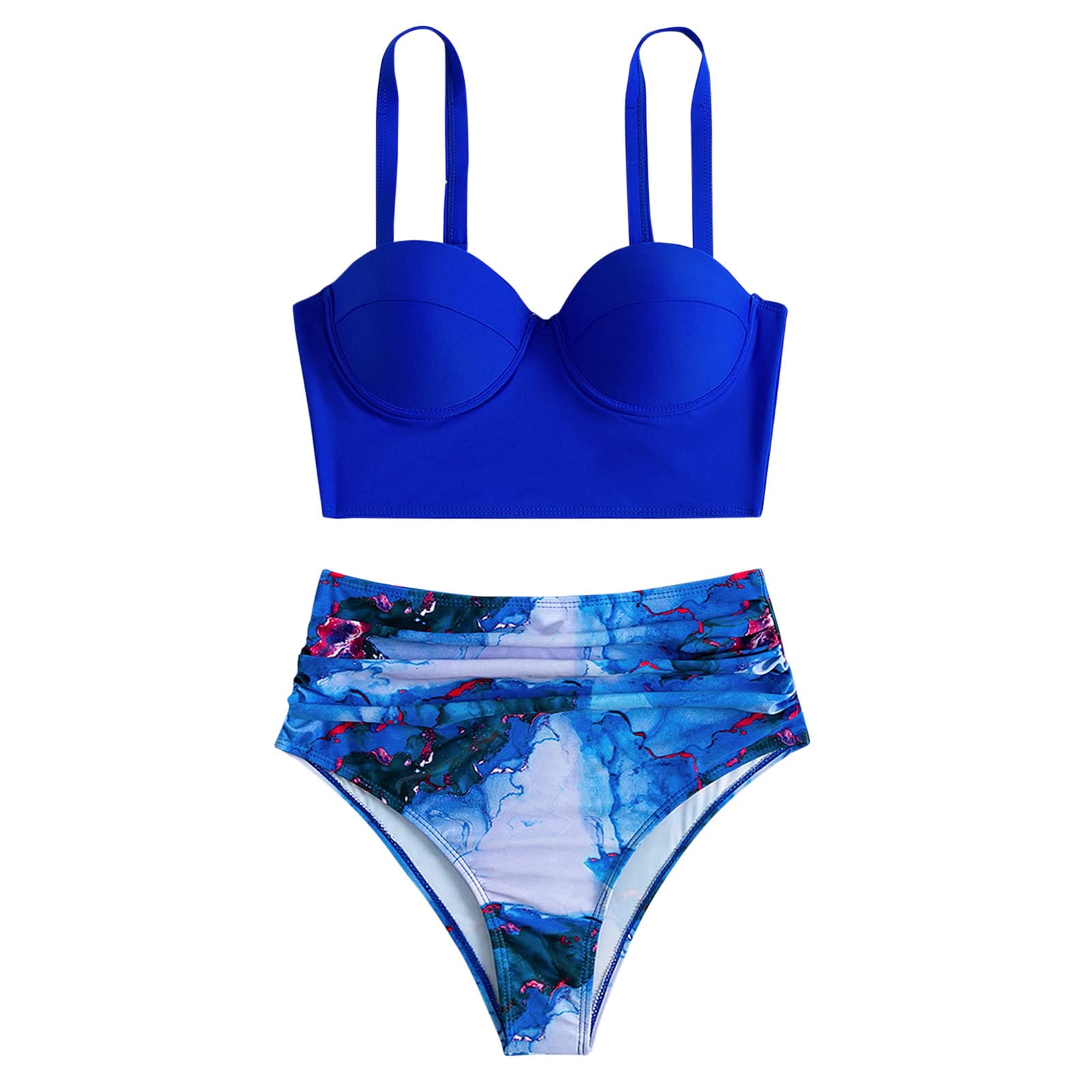 Plus Size Sexy Tankini Swimsuit for Women with V Neck & Shorts - Sleeveless Casual Beach Swimwear for Pool, Vacation & Summer Outfits