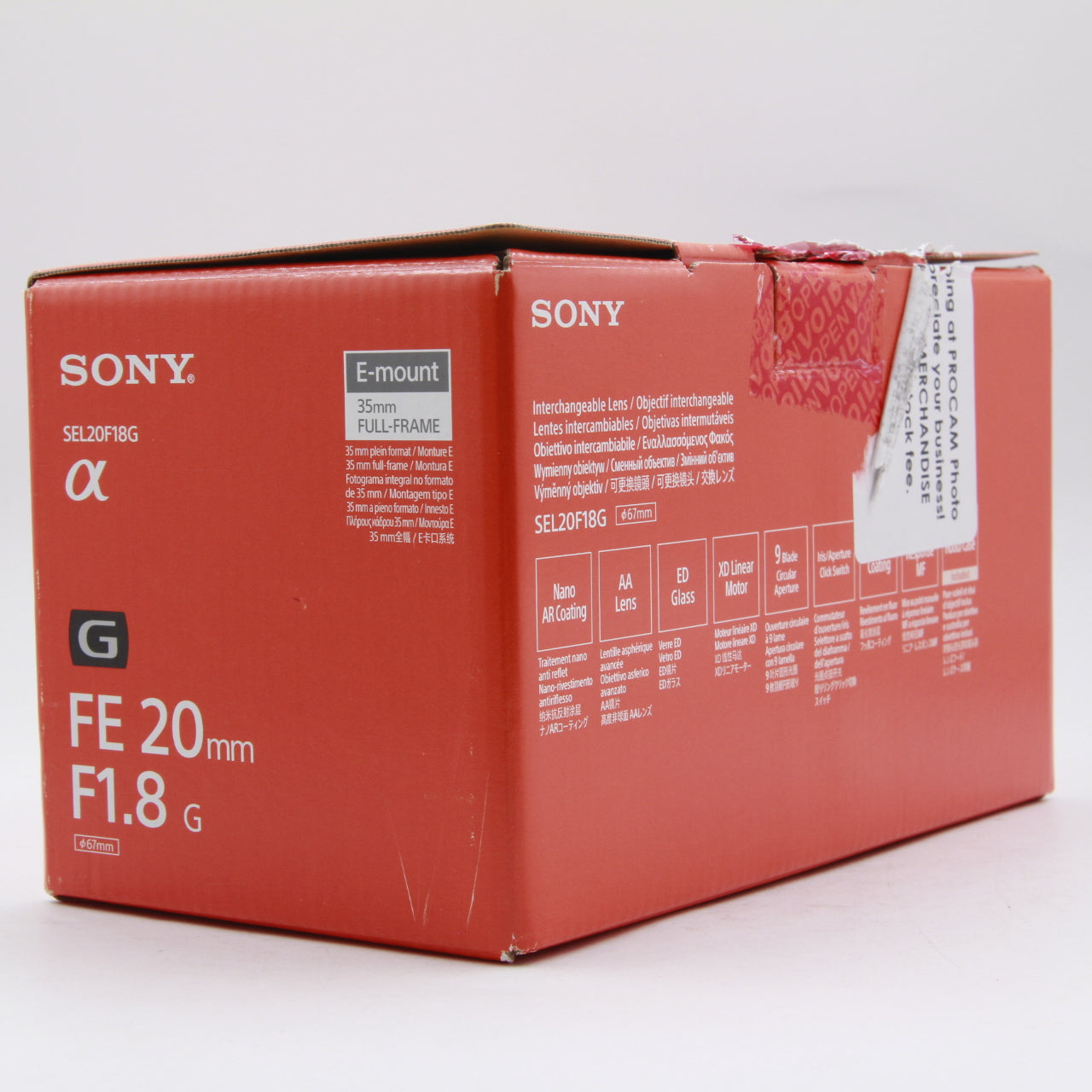 Open Box Excellent Condition Sony FE 20mm f/1.8 G Full Frame Lens - Perfect for Landscape, Astro & Low Light Photography