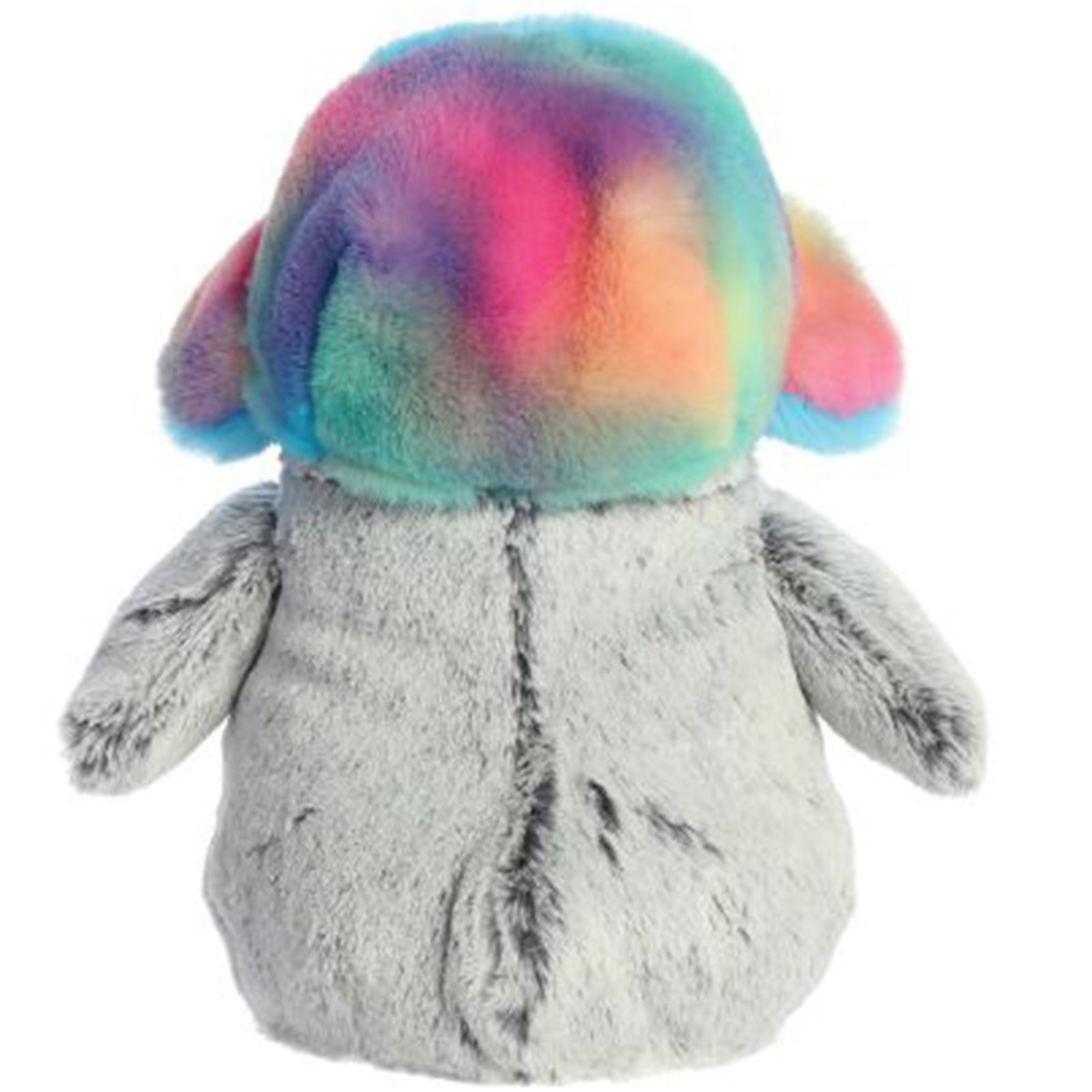 Aurora 9 Inch Rainbow Pom Pom Trapper Plush Toy - Soft & Cuddly Stuffed Animal for Kids, Collectors & Home Decor | Perfect for Gifts, Nursery Decor & Playtime Fun