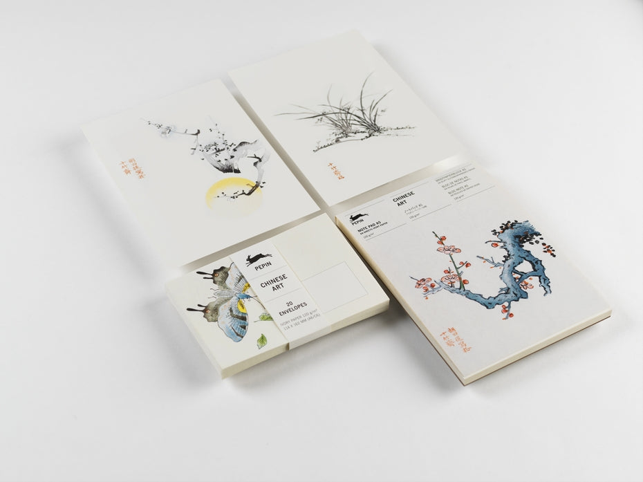 Premium Chinese Art A5 Note Pad & Writing Paper Set - Elegant Floral Design for Journaling, Letter Writing & Office Use - Perfect Gift for Stationery Lovers