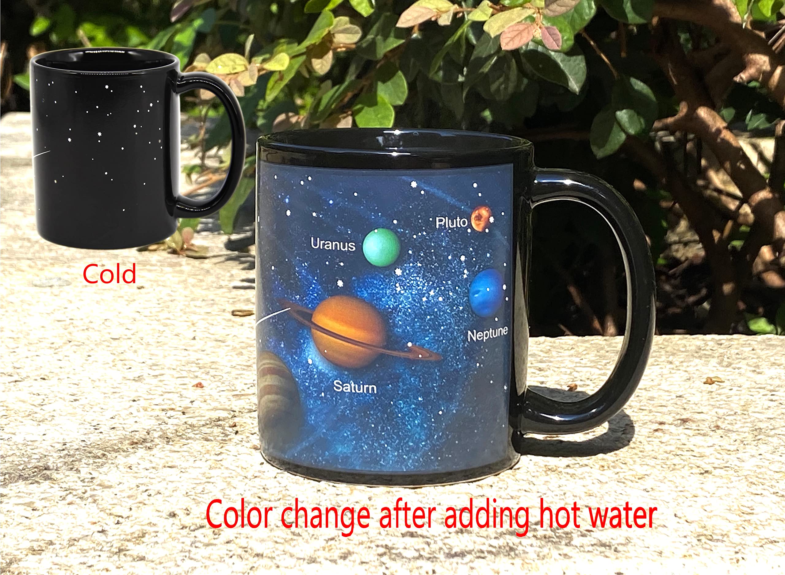 Heat Sensitive Color Changing Coffee Mug - 12oz Magic Ceramic Cup with Starry Sky Design | Perfect for Hot Drinks, Gifts & Fun Office Use