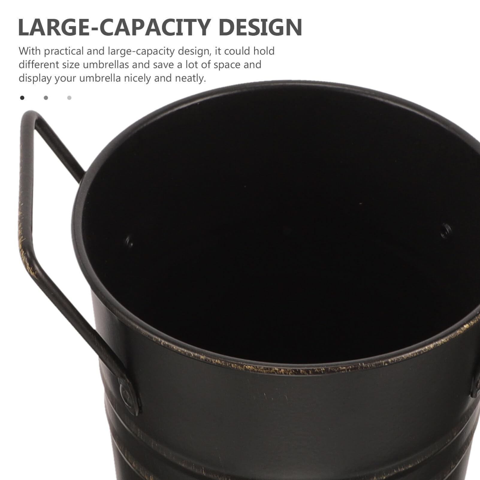 Iron Umbrella Stand Holder - Heavy Duty Golf Club Organizer & Walking Cane Rack with Flower Vase Design - Perfect for Entryway, Home Office, Hotel Lobby - Multipurpose Storage Solution for Rain Gear, Sports Equipment & Home Decor