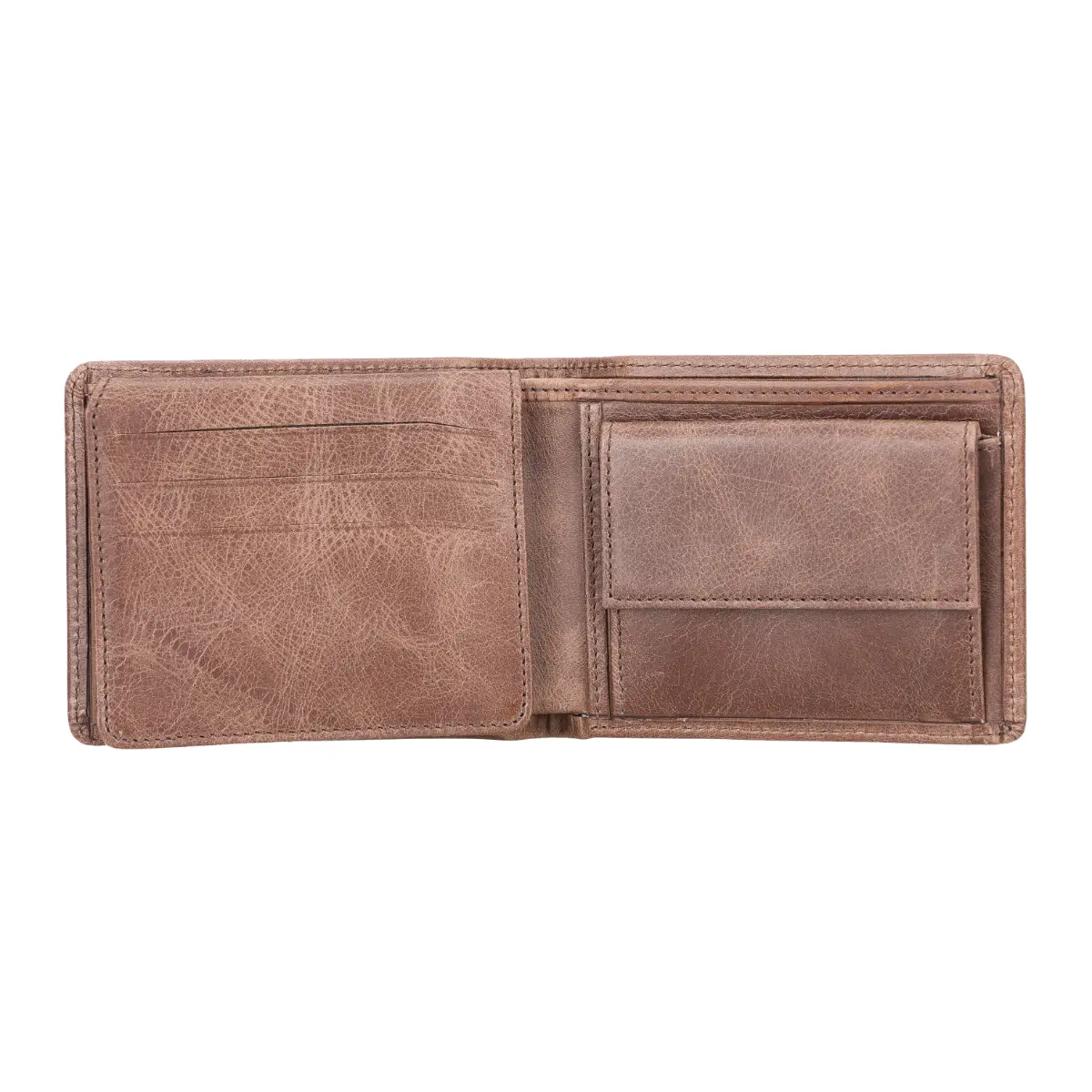 Genuine Leather Men's Wallet - Slim RFID Blocking Bifold Wallet for Men - Classic Brown Leather Wallet for Everyday Use & Travel