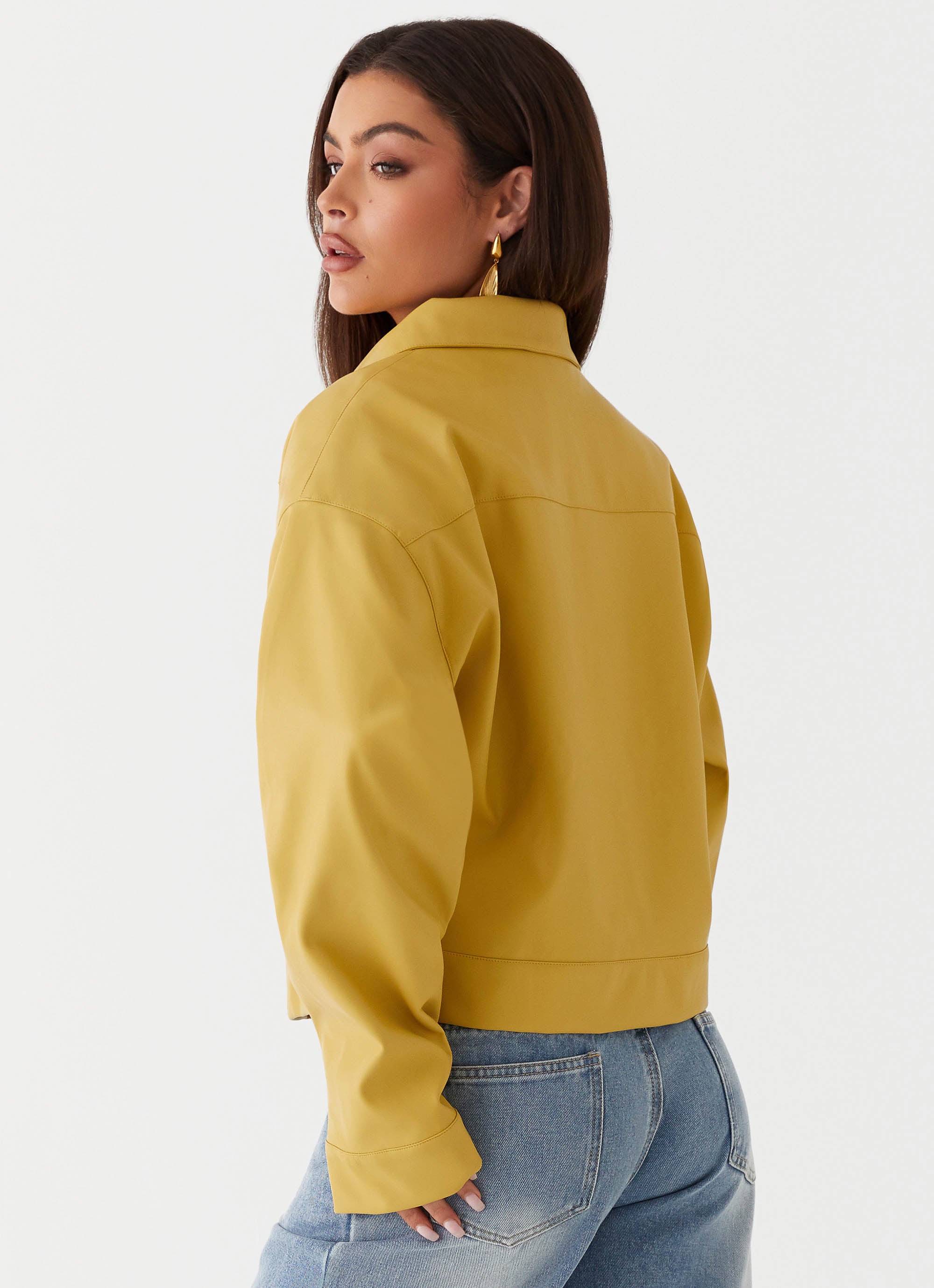 Elara Oversized Jacket for Women - Stylish Yellow Outerwear Coat for Fall & Winter | Trendy Streetwear Fashion, Casual Daily Wear & Outdoor Activities