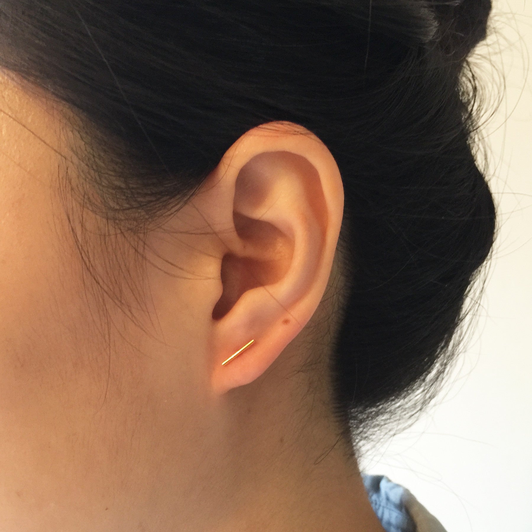 Medium Skinny Bar Studs - Dainty Gold & Silver Earrings for Women | Perfect for Everyday Wear, Parties & Gifting