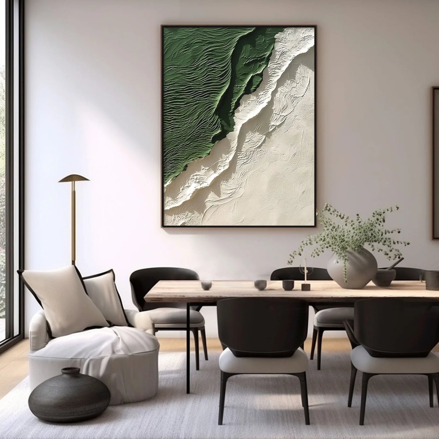 Blue & Green Abstract Wall Art Canvas Print #BG112 - Modern Home Decor for Living Room, Bedroom & Office
