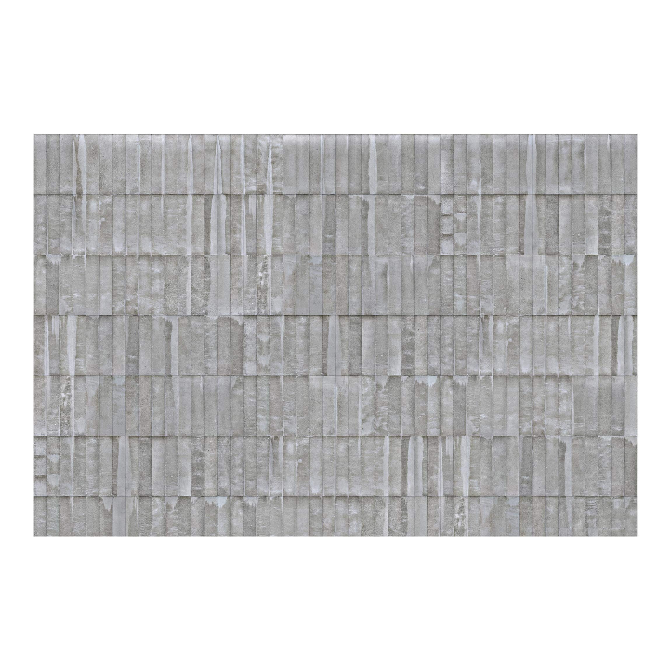 Self-Adhesive Concrete Tile Wallpaper - 190 x 288cm Landscape Peel & Stick Wall Mural - Modern Industrial Home Decor for Living Room, Bedroom or Office