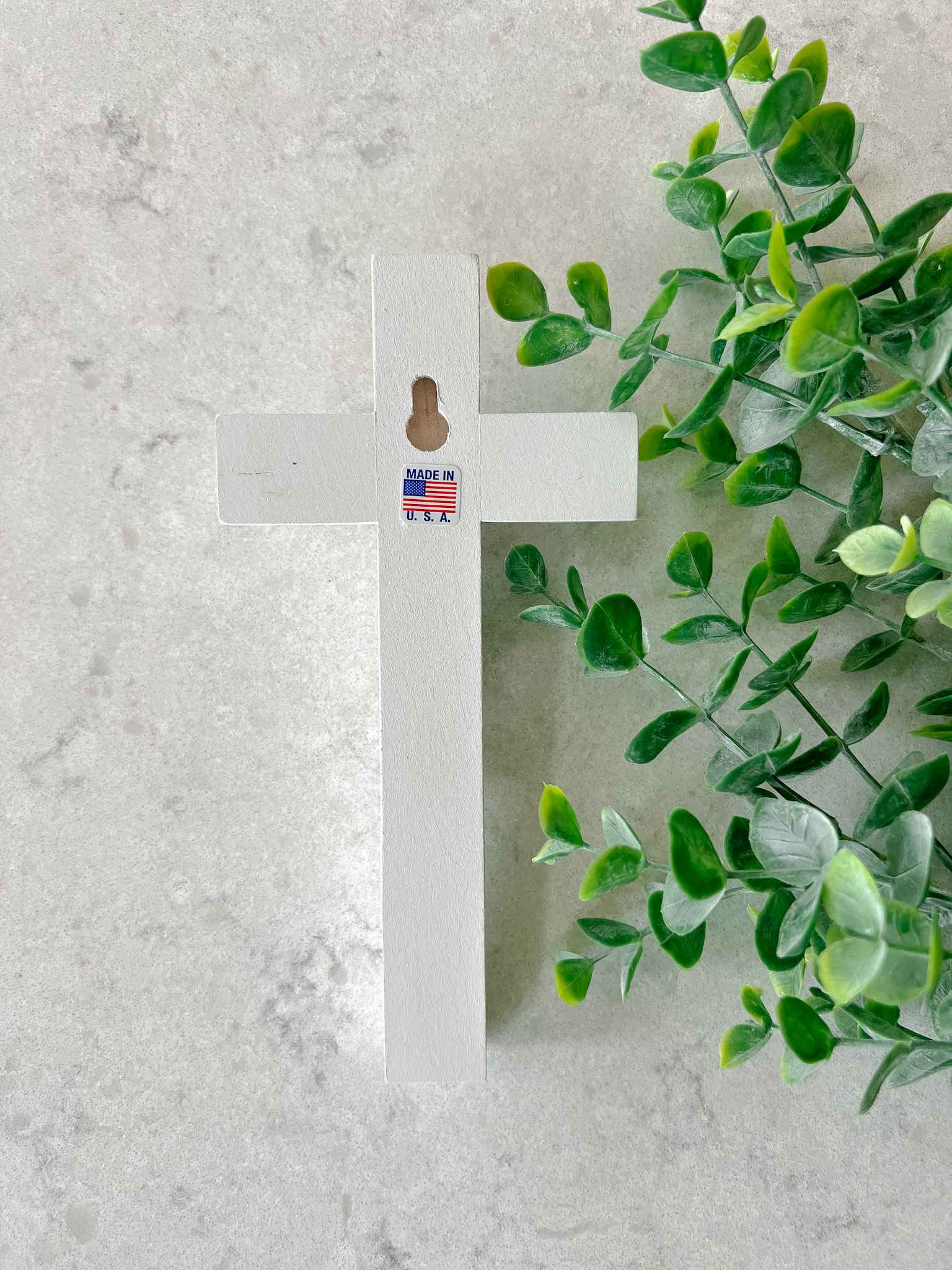 White Wooden Crucifix - Handcrafted Religious Cross for Home Decor, Church, and Prayer - Perfect for Wall Hangings and Spiritual Gifts