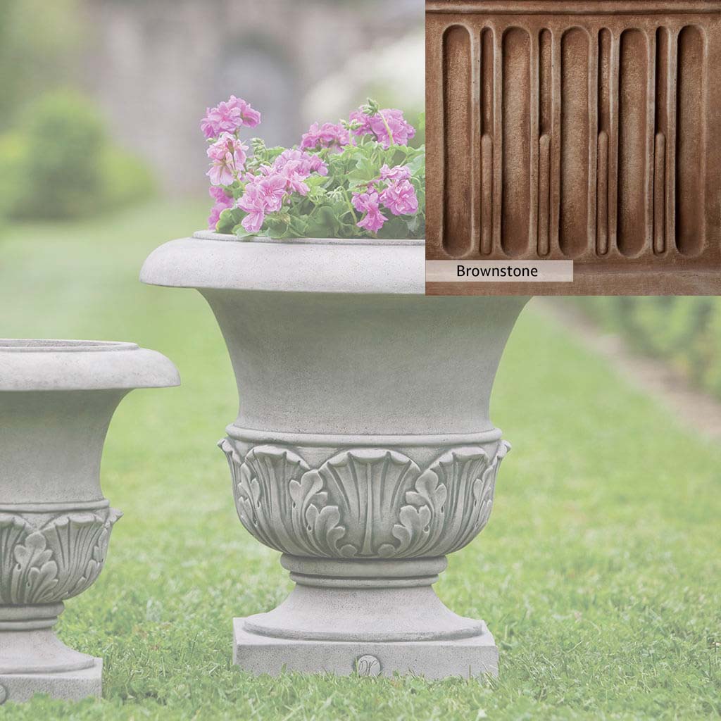 Campania International Williamsburg Acanthus Large Outdoor Planter - Classic Garden Decor for Patio, Porch, and Landscape Design