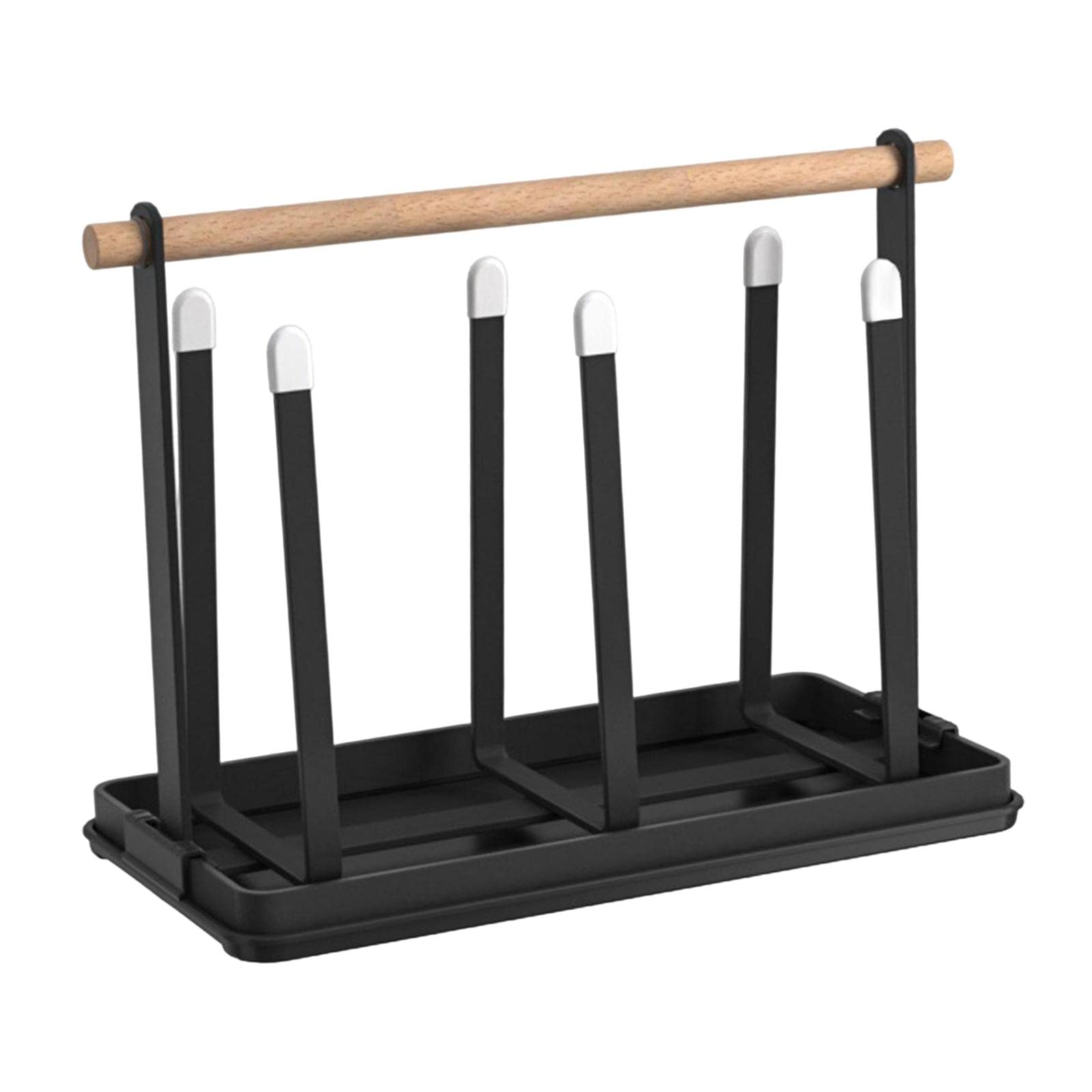 LOOM TREE® Black Countertop Mug Holder - Multi-Purpose Iron Kitchen Organizer for Coffee Cups & Utensils | Portable Storage Solution for Kitchen, Dining & Bar | Perfect for Small Spaces & Clutter-Free Countertops