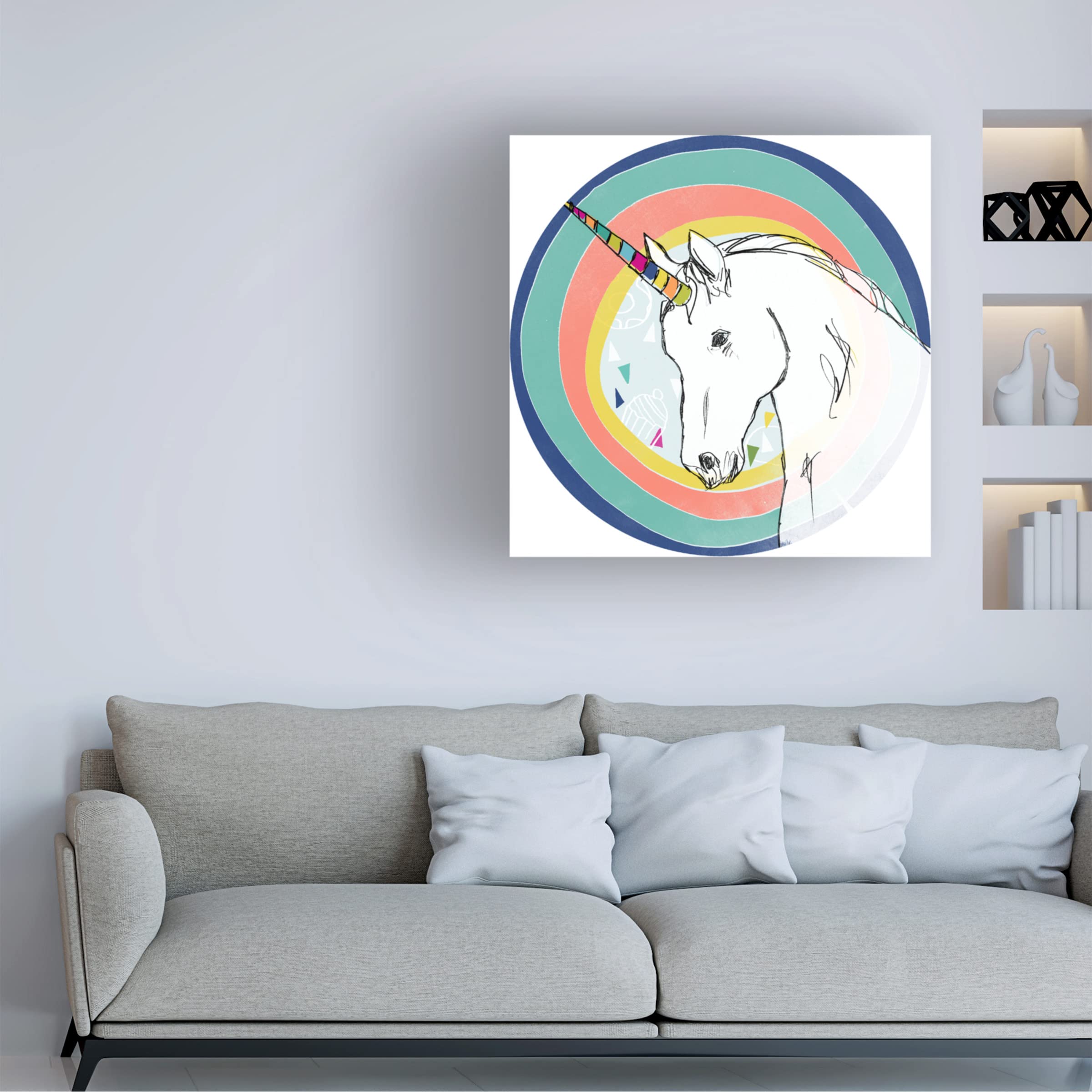 Funky Fun IV Canvas Wall Art by June Erica Vess - Modern Abstract Painting for Living Room, Bedroom & Office Decor