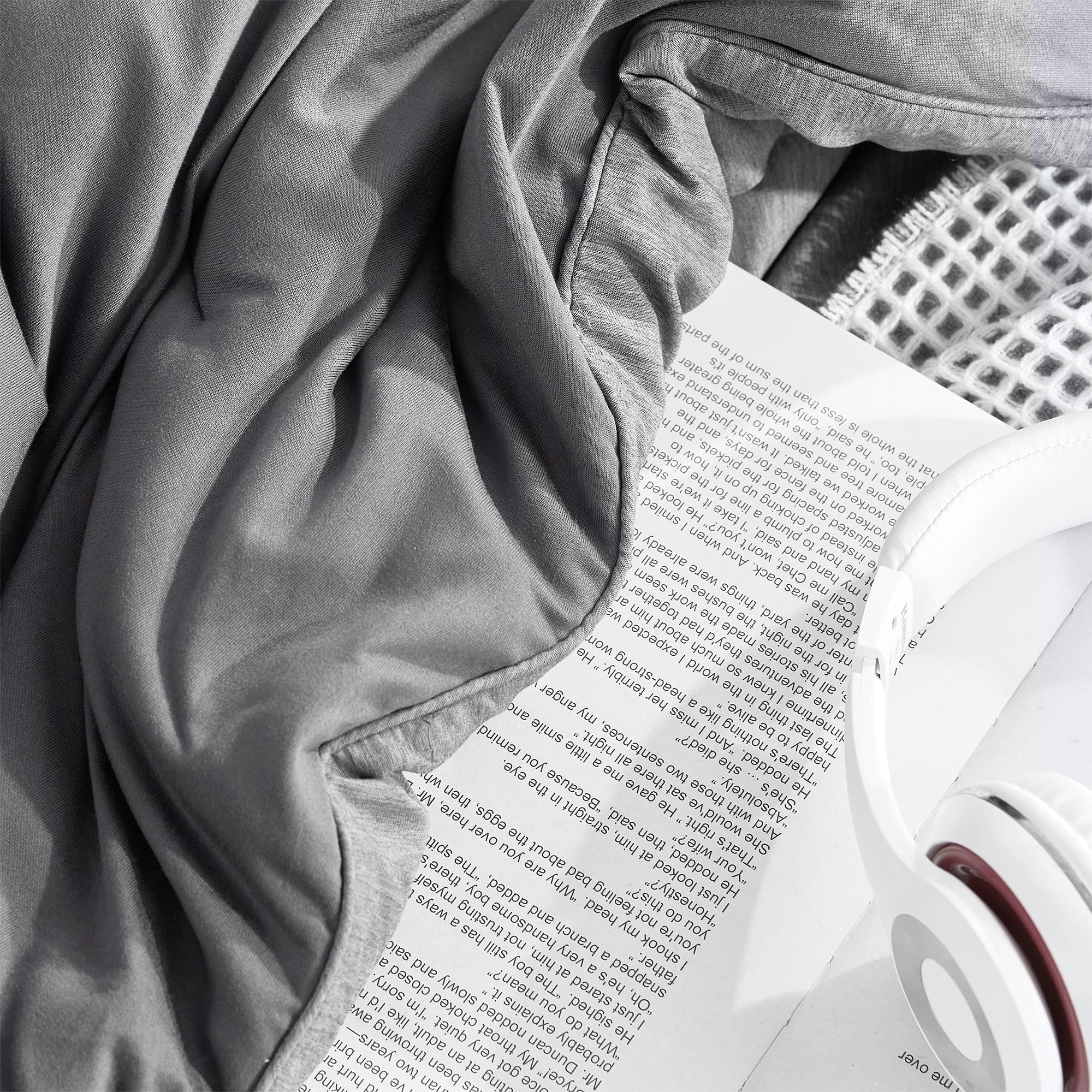 Byourbed Yoga Pants® - Coma Inducer® Oversized King Cooling Comforter Set in Steel Gray | Ultra Soft Breathable Bedding for Hot Sleepers & All-Season Comfort