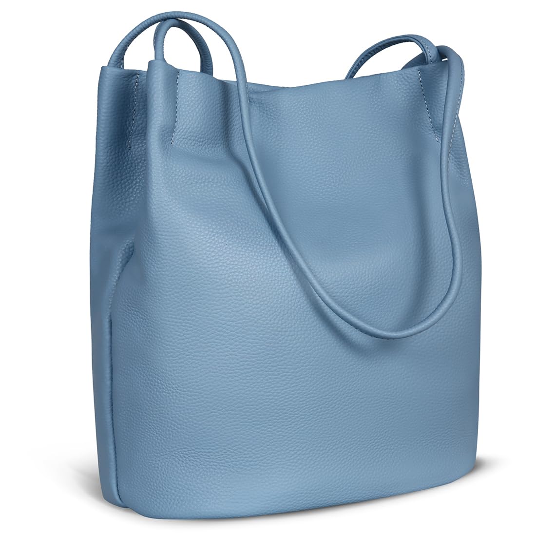 Genuine Leather Tote Bucket Bag for Women - Stylish Hobo Shoulder Purse & Handbag | Perfect for Work, Travel & Everyday Use