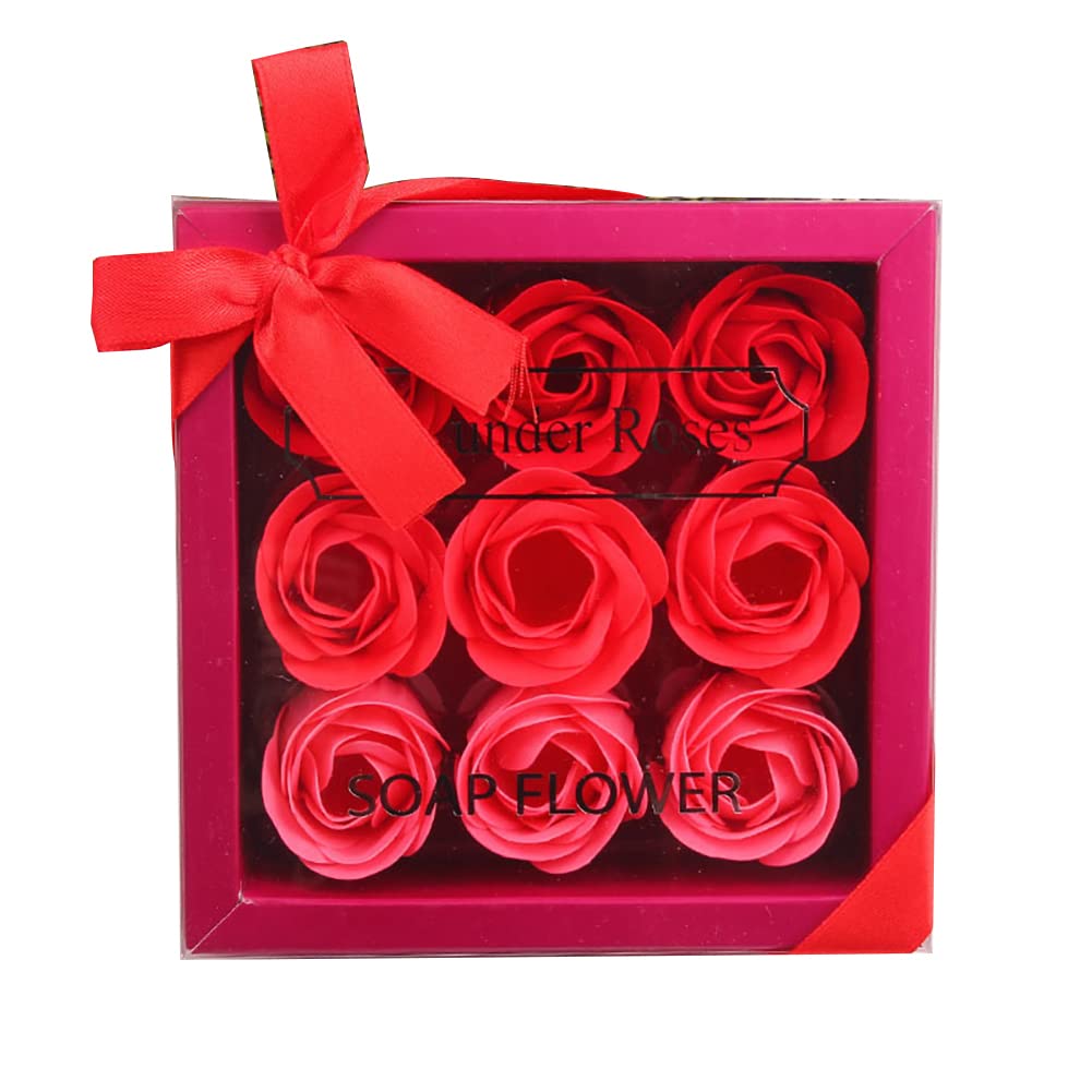 1PACK Floral Scented Bath Rose Petals - Natural Rose Shaped Soap Flowers, Relaxing Aromatherapy Gift Set for Mother's Day, Birthday, Anniversary (Purple) - Perfect for Spa Nights, Romantic Baths & Self-Care Moments