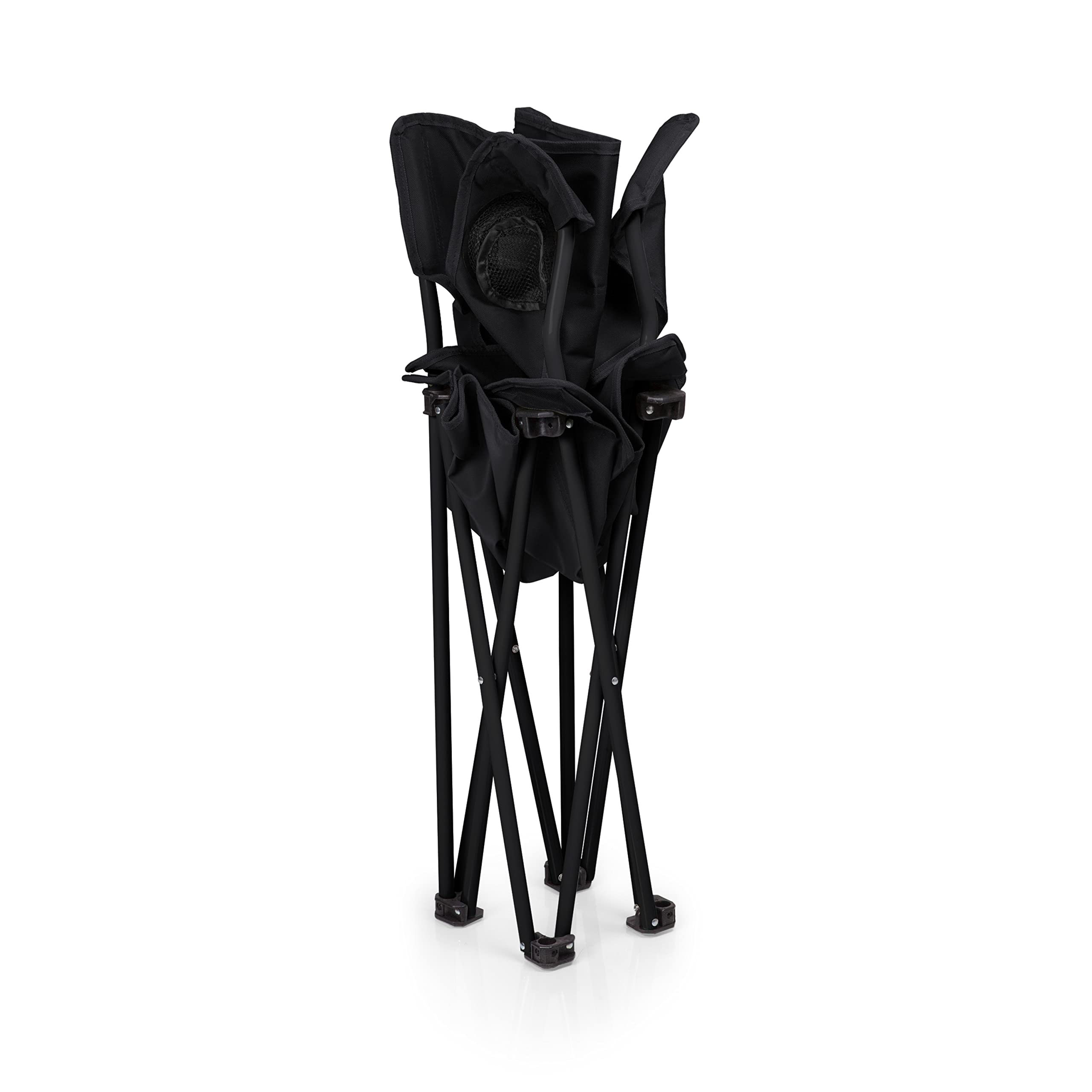 PICNIC TIME NHL PTZ Portable Folding Camp Chair - Lightweight Outdoor Picnic, Beach, Lawn, Tailgating Chair with Carry Bag (Black) - Perfect for Camping, Backyard, Sports Events & Travel
