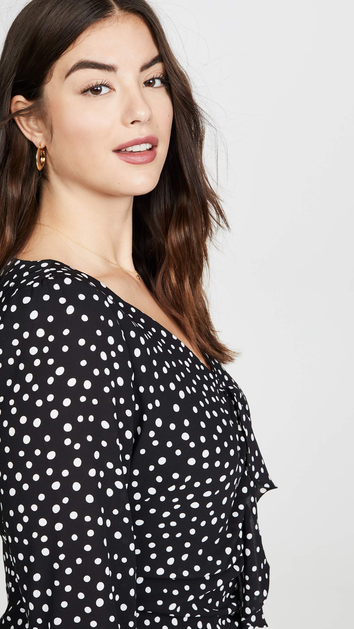 LIKELY Women's Corinne Dress - Flowy Summer Midi Dress with Puff Sleeves & V-Neck | Perfect for Beach Vacations, Brunch Dates & Casual Outings