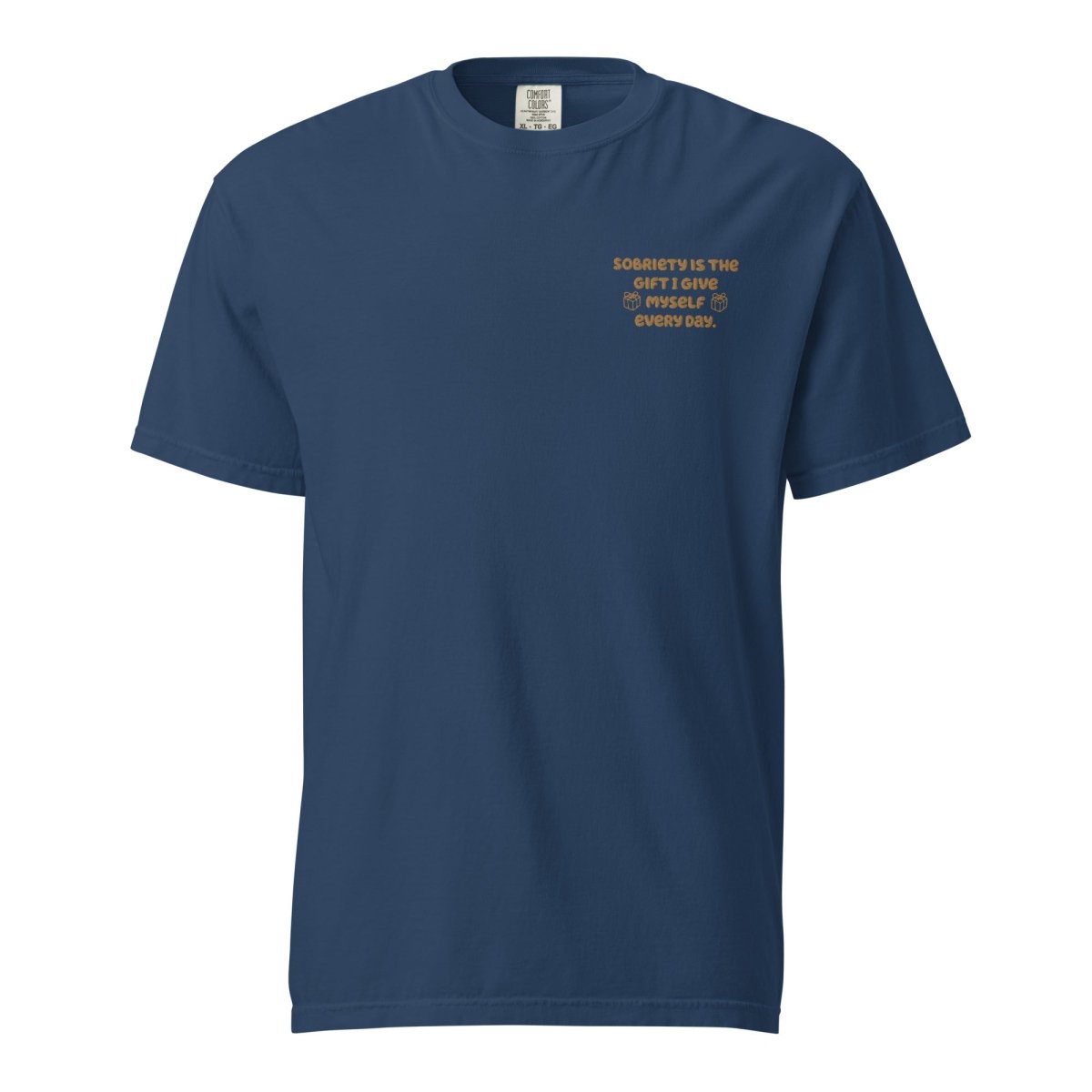 Sobriety T-Shirt for Daily Reminder - Embroidered Motivational Gift for Recovery & AA Meetings - Perfect for Sober Living & 12-Step Programs