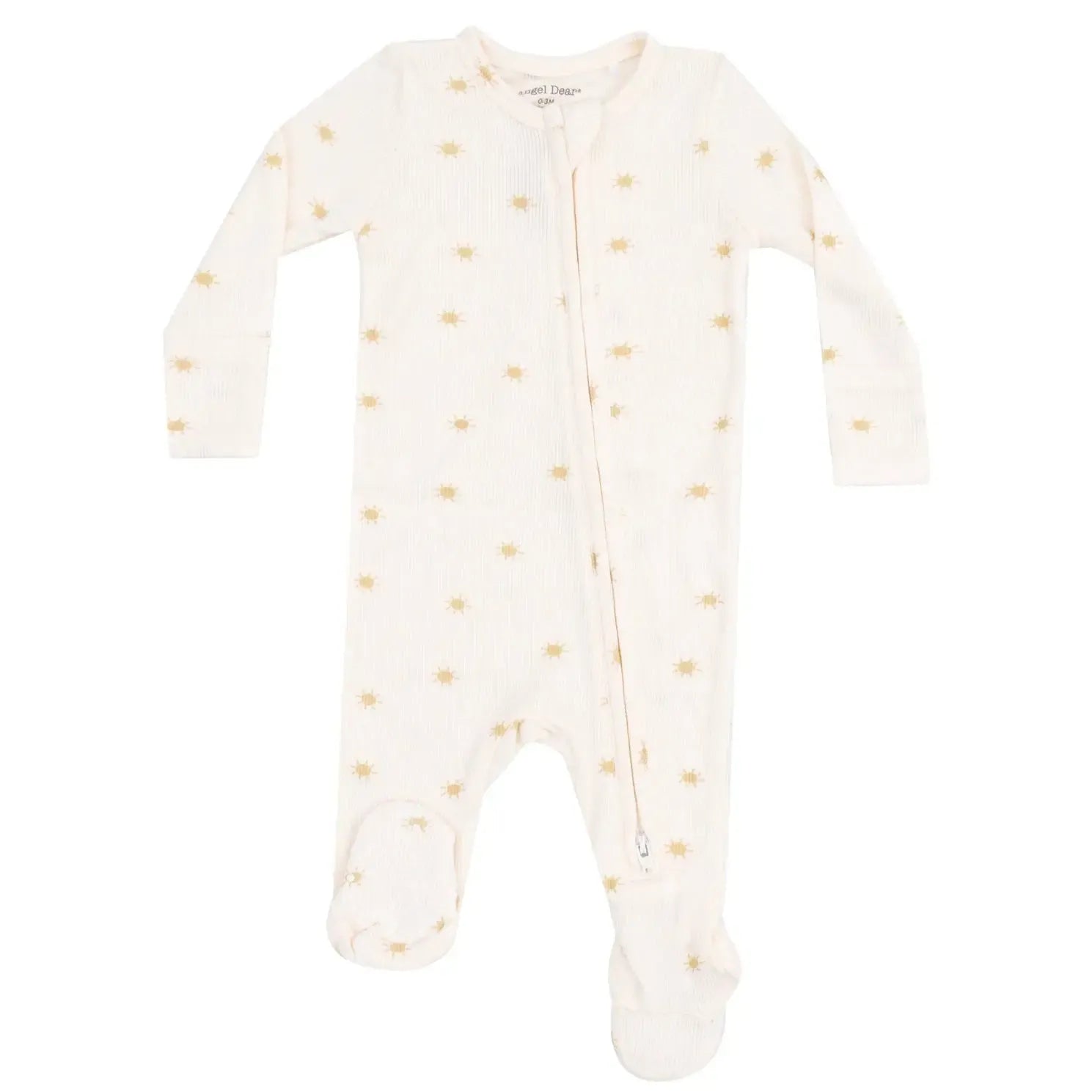 Angel Dear Two-Way Ribbed Zipper Footie - Soft Baby Romper with Easy Diaper Change | Perfect for Newborns, Infants & Toddlers | Ideal for Playtime, Naptime & Everyday Wear