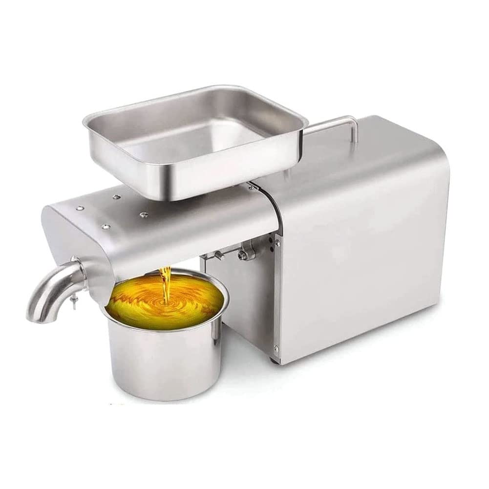 500W Automatic Oil Press Machine for Home & Commercial Use - Hot & Cold Pressing, Quick Installation - Stainless Steel Peanut/Nuts/Seeds Oil Expeller - Perfect for Healthy Cooking, DIY Essential Oils & Small Business Production