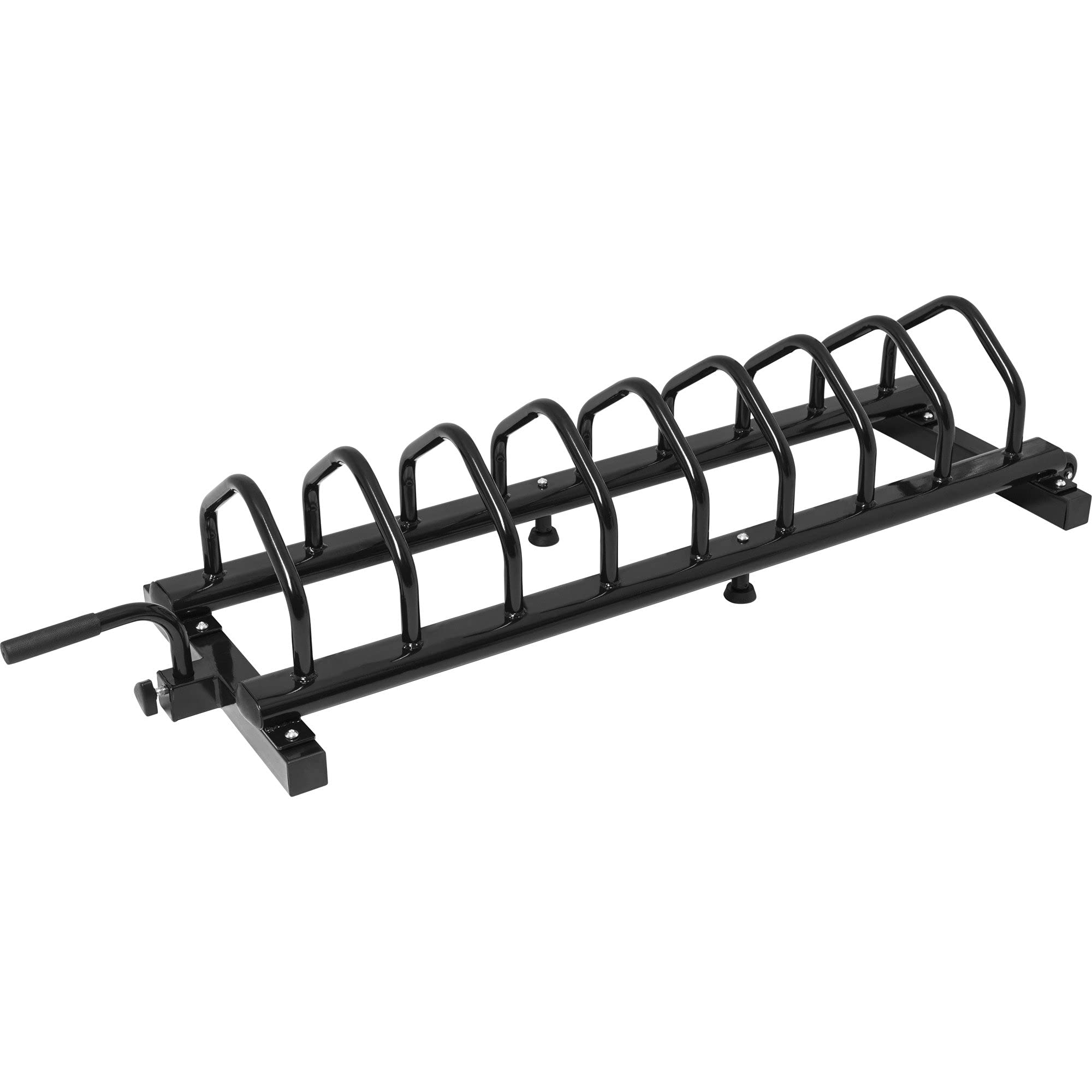 Adjustable Mobile Weight Plate Storage Rack - Universal Bumper Plate Organizer for Home & Gym Workouts