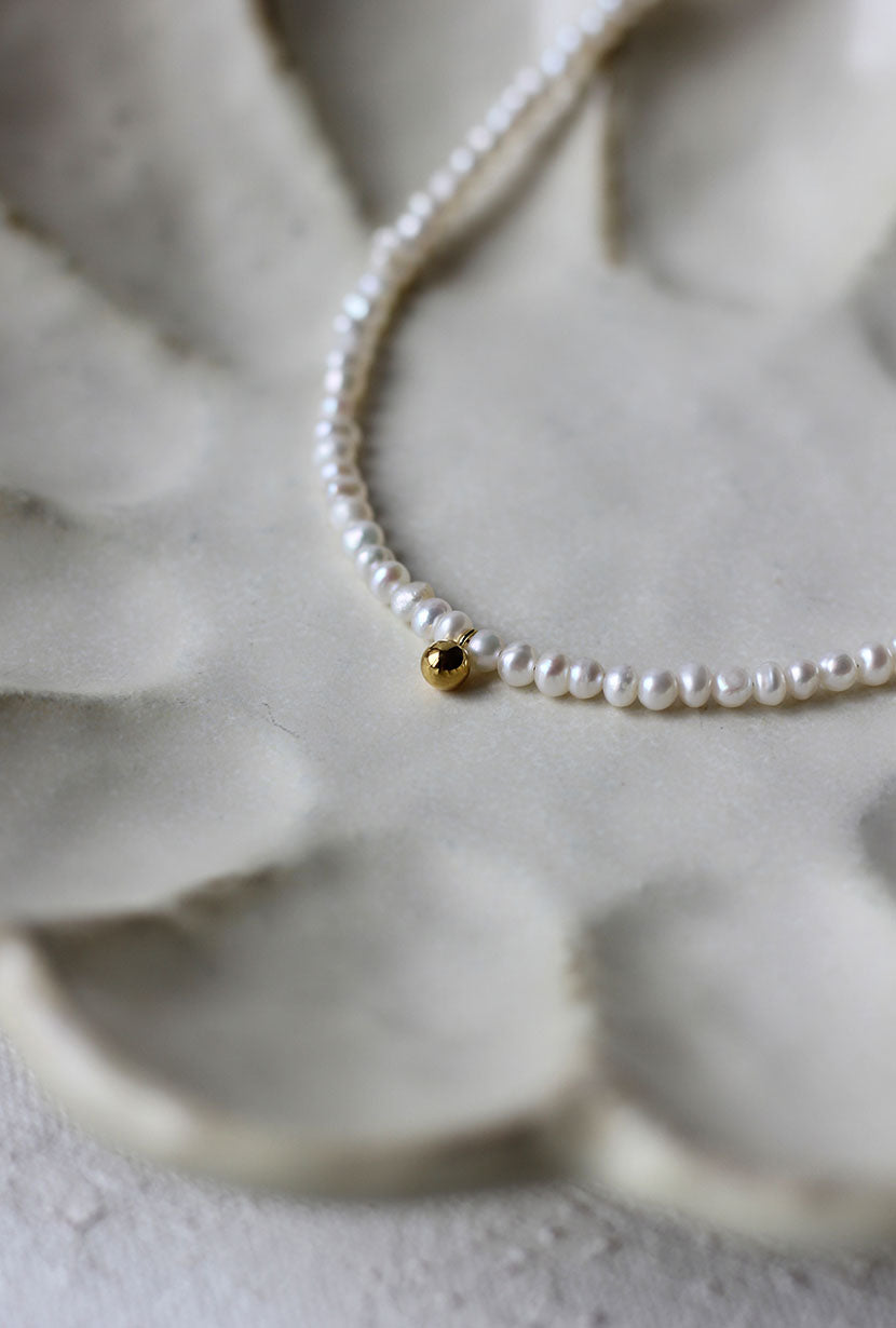 Elegant Tiny Pearl Necklace for Women - Dainty & Delicate Jewelry Gift for Her - Perfect for Weddings, Parties & Everyday Wear